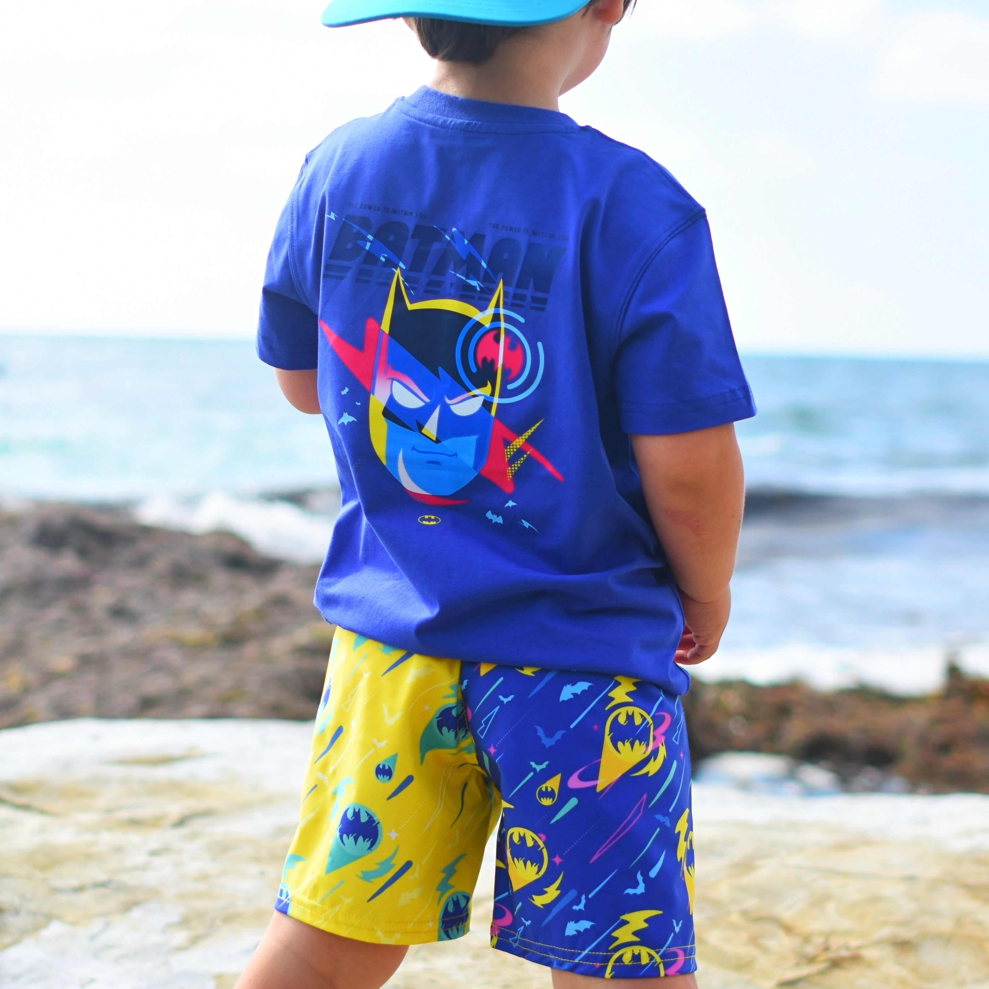 Batman Signal Colorblock Hybrid Swim Shorts