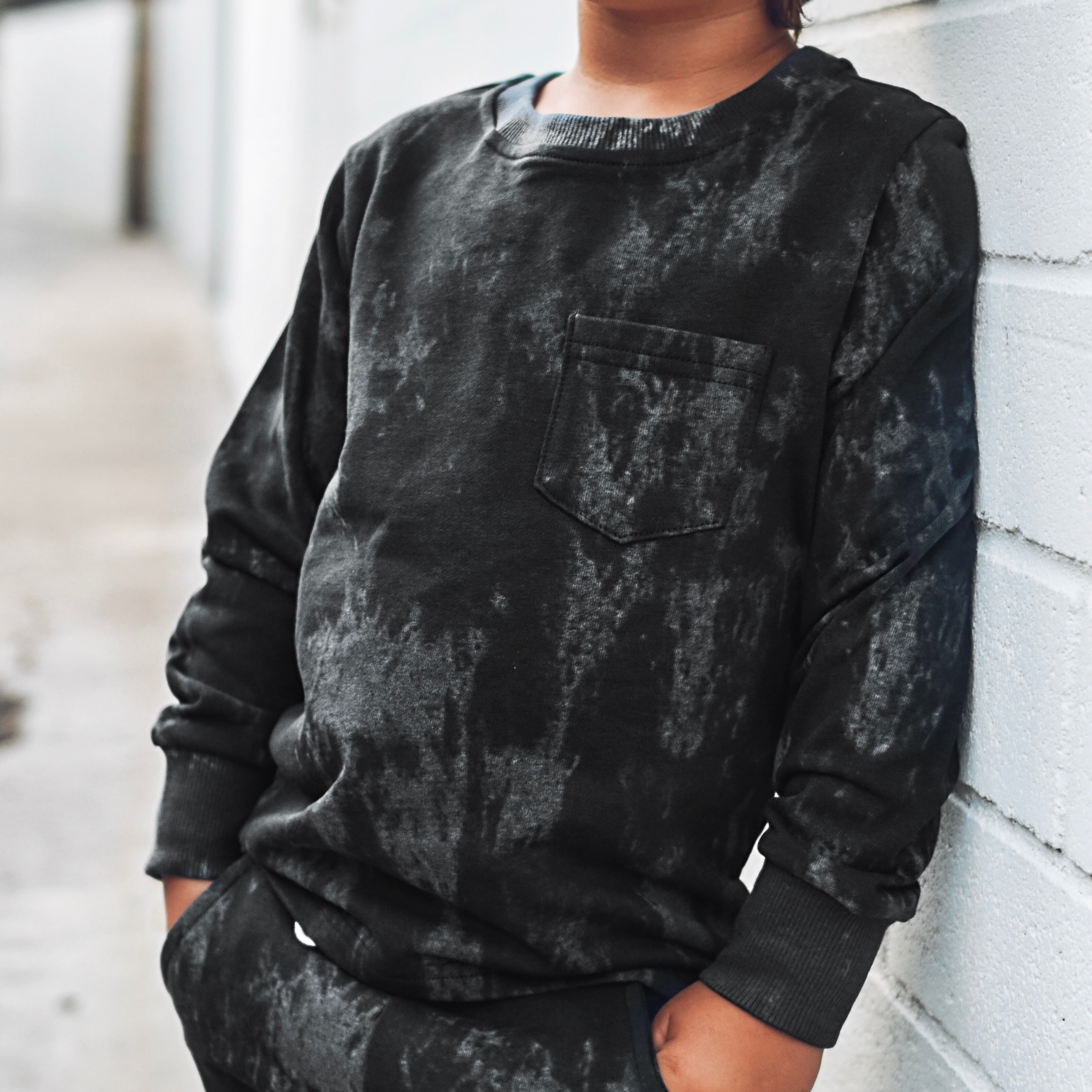 Acid Wash Long Sleeve Tee