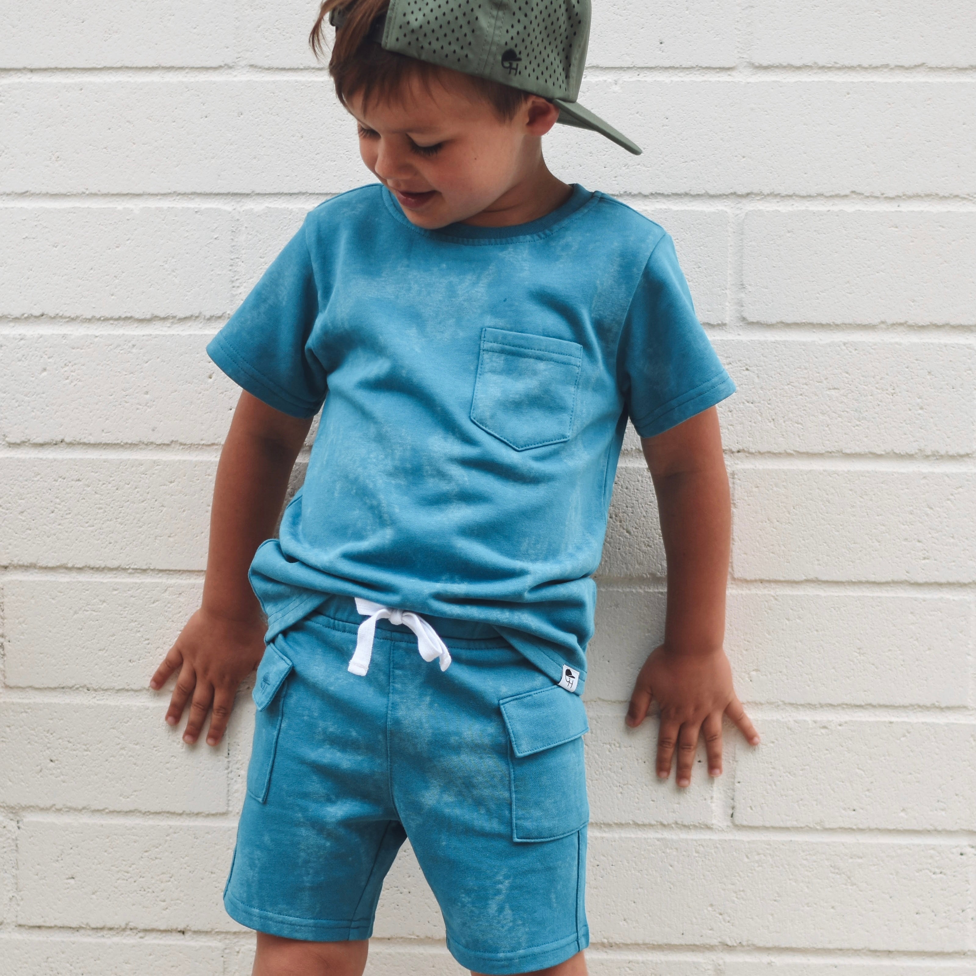 Acid Wash Cargo Shorts