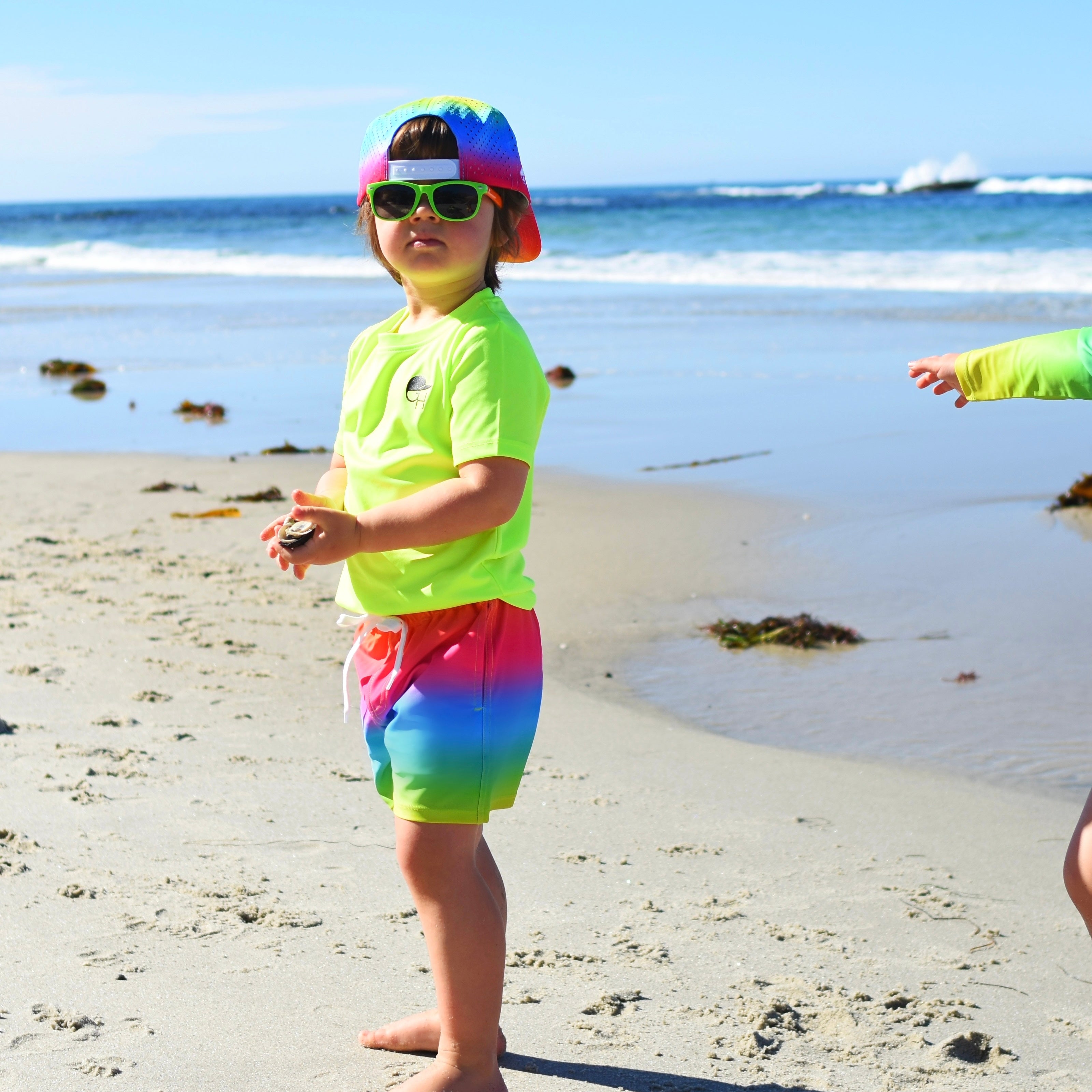 Rainbow Ombré Spotfast™ Fusion Swim Shorts