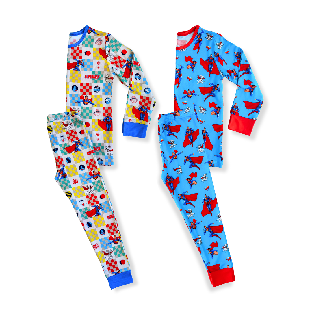 Superman Bamboo Long Sleeve Pajamas