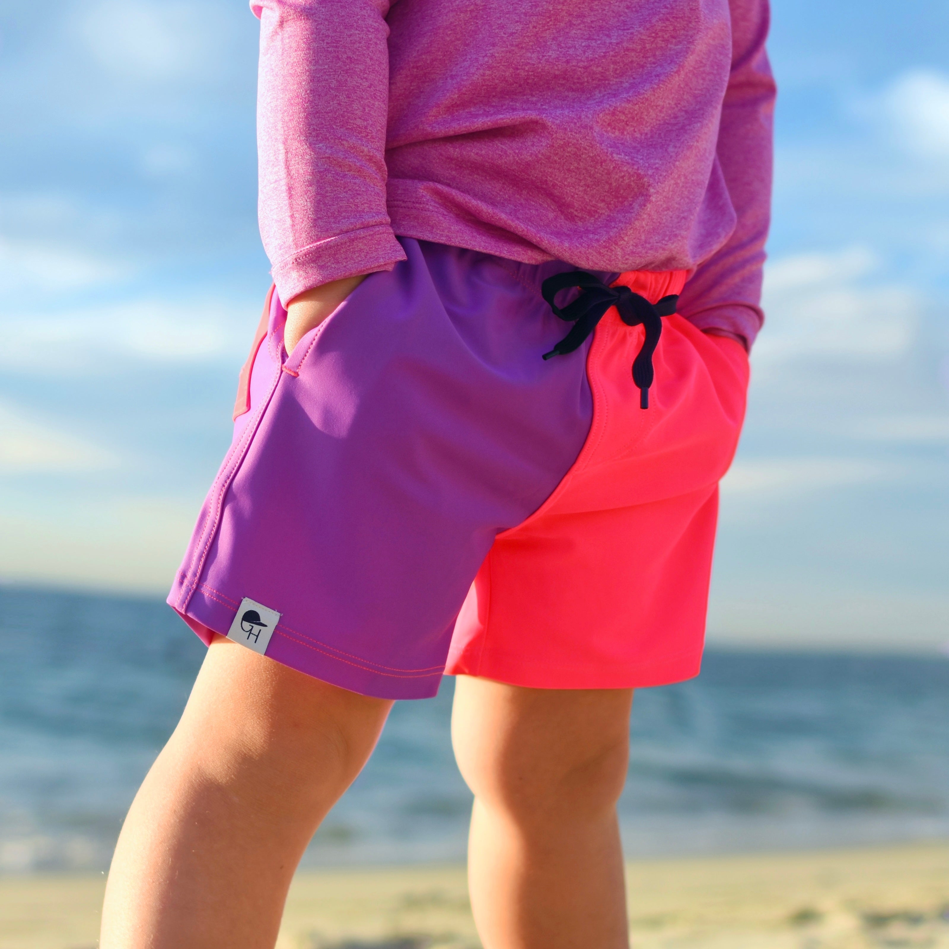 Neon Spotfast™ Color Block Fusion Swim Shorts