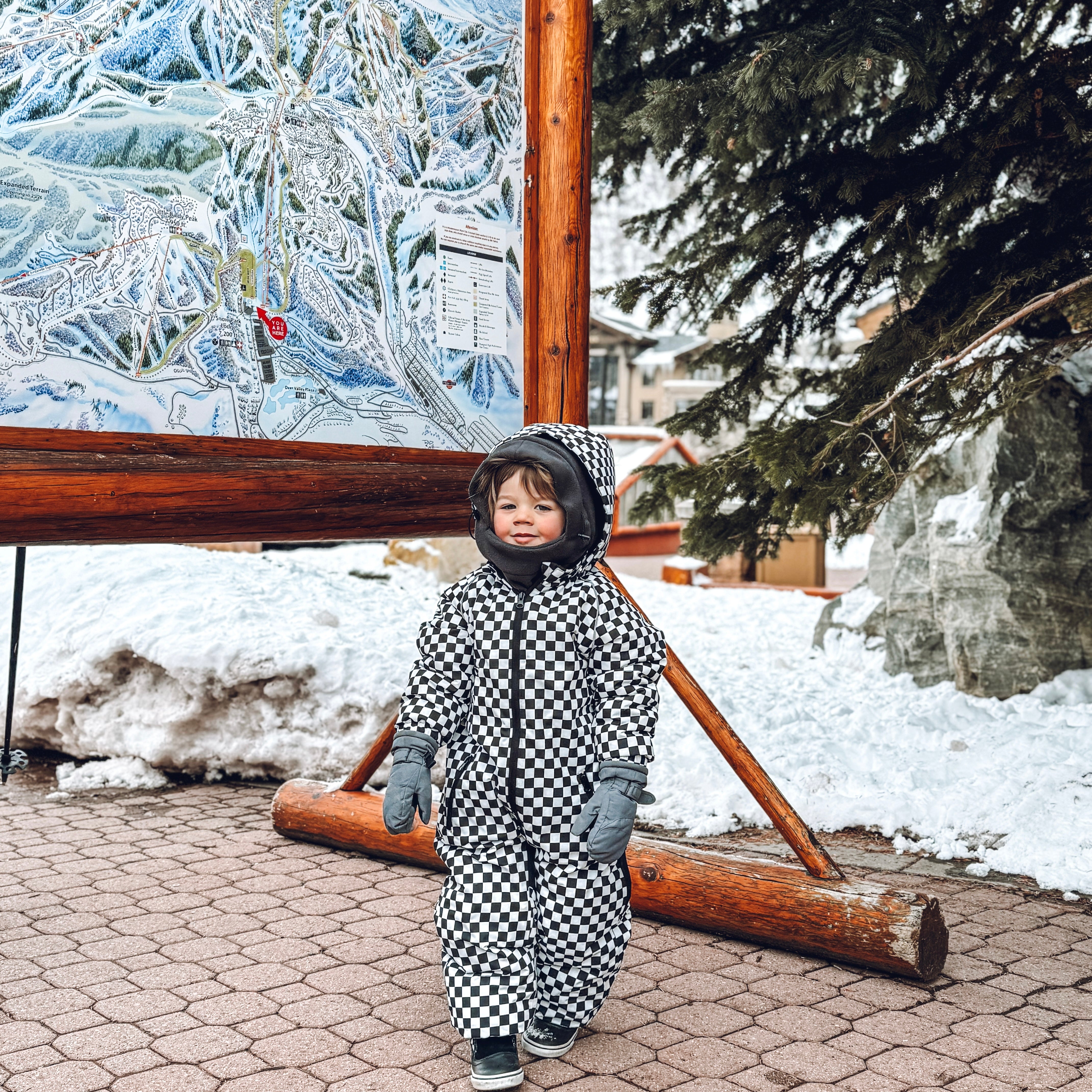 Check Ski Suit