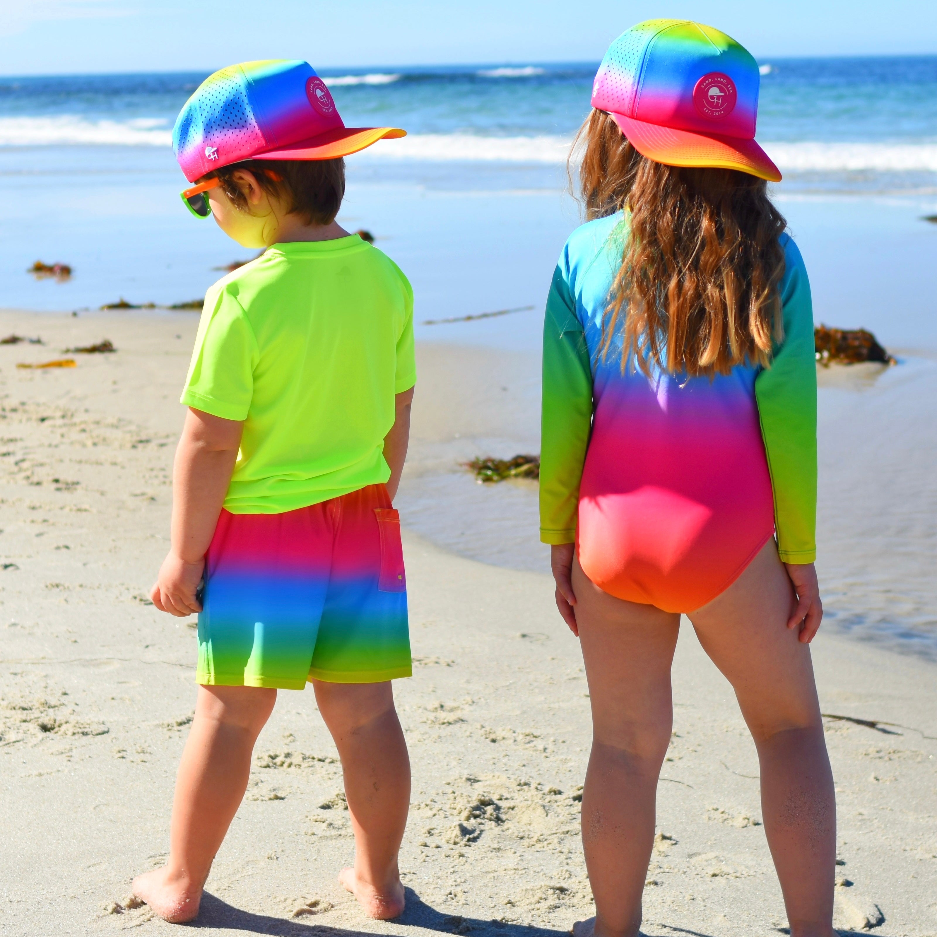Rainbow Ombré Spotfast™ Fusion Swim Shorts