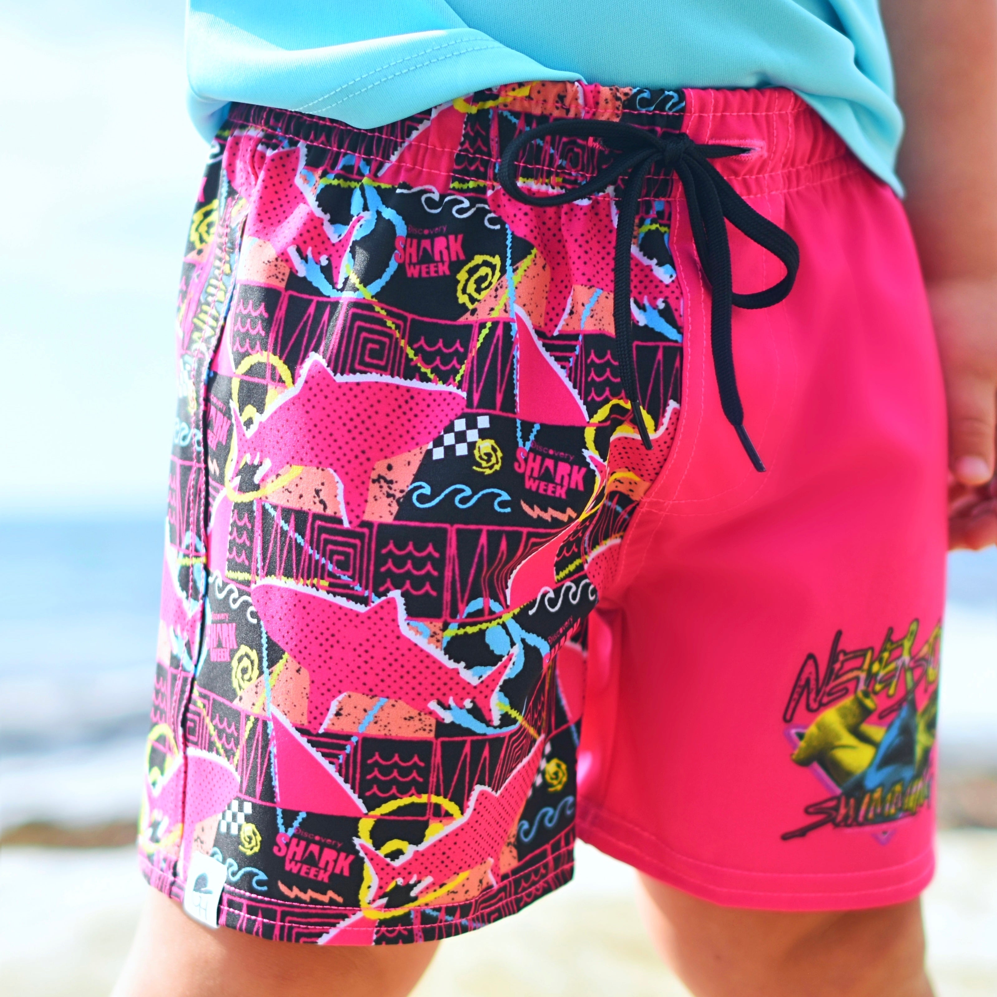 Shark Week Colorblock Hybrid Swim Shorts