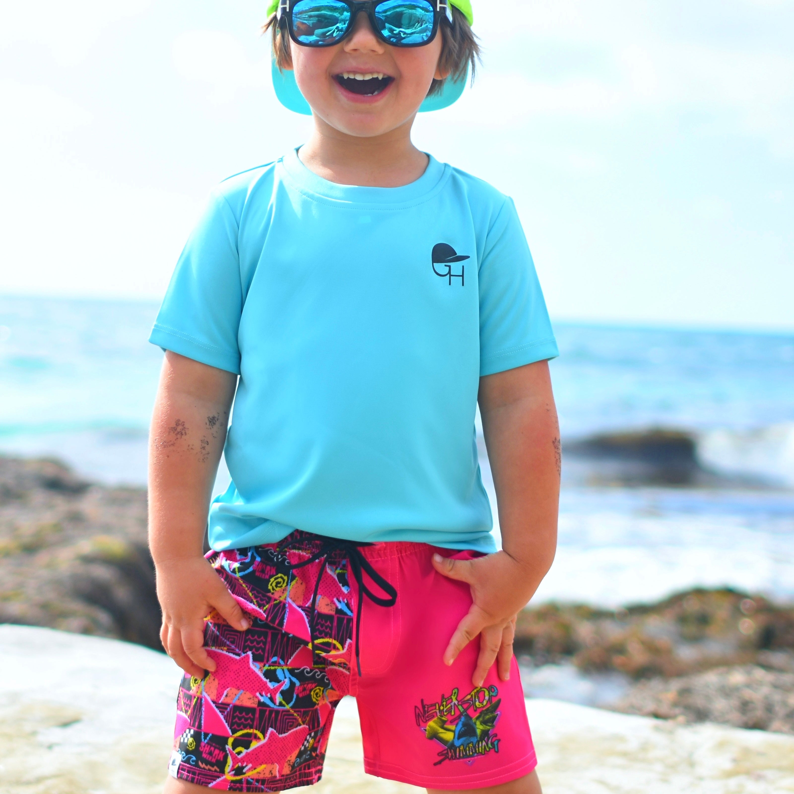 Shark Week Colorblock Hybrid Swim Shorts