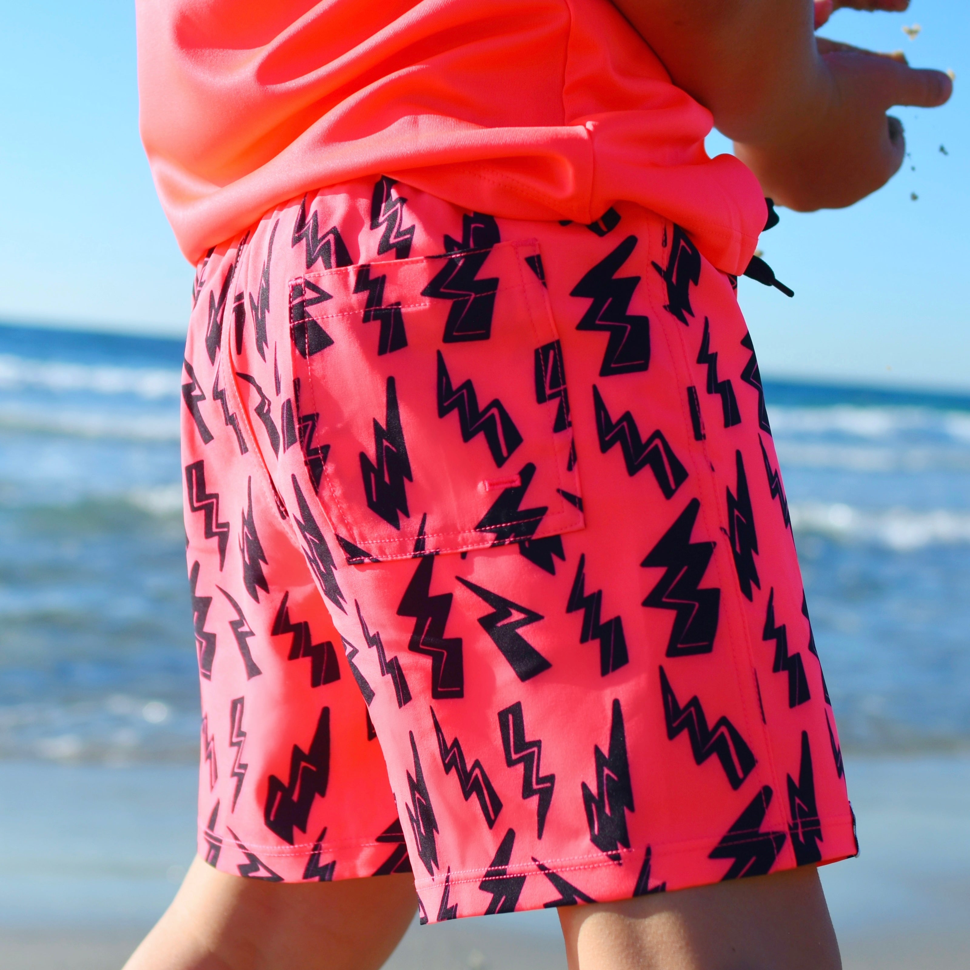 Bolts Neon Spotfast™ Performance Lined Hybrid Swim Shorts