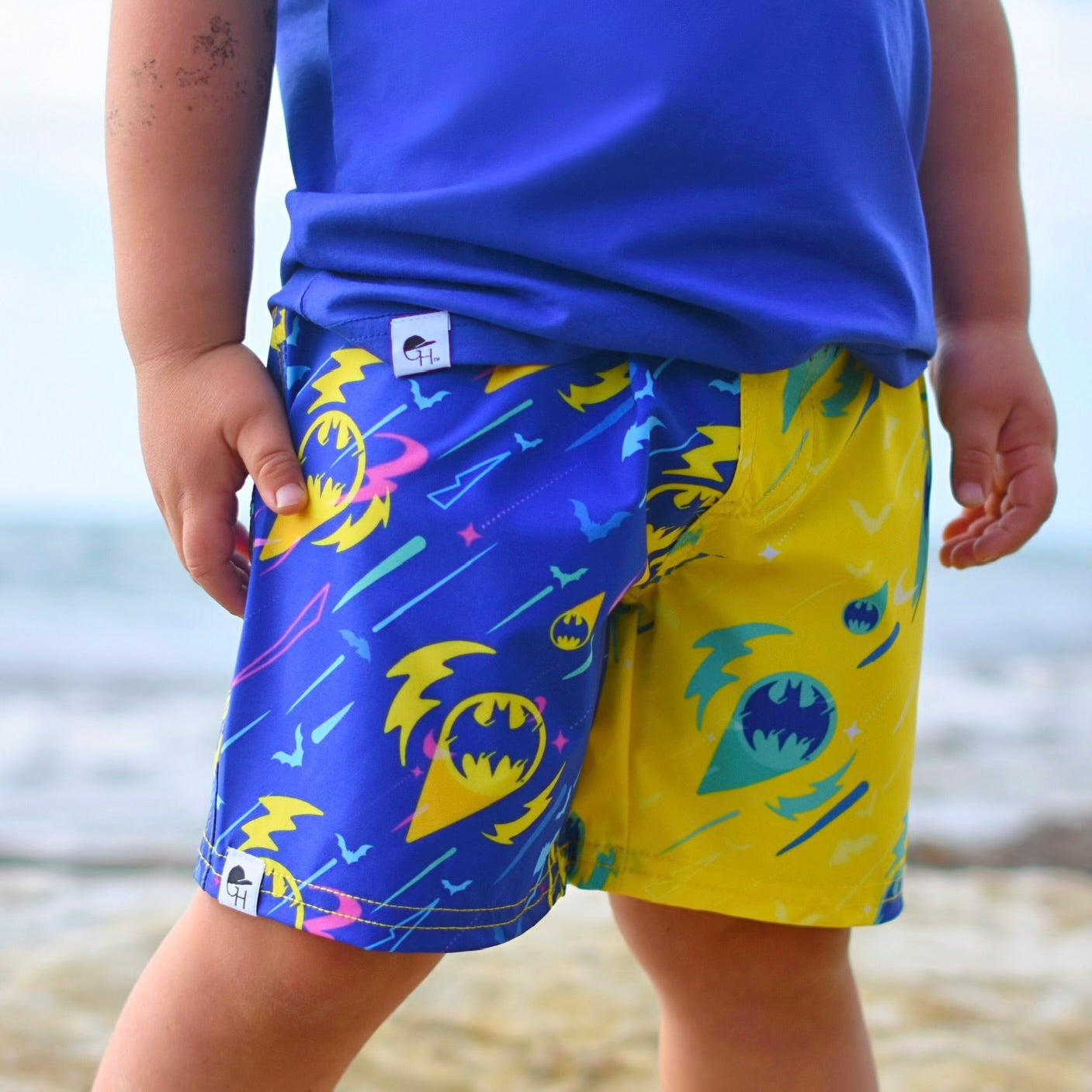 Batman Signal Colorblock Hybrid Swim Shorts