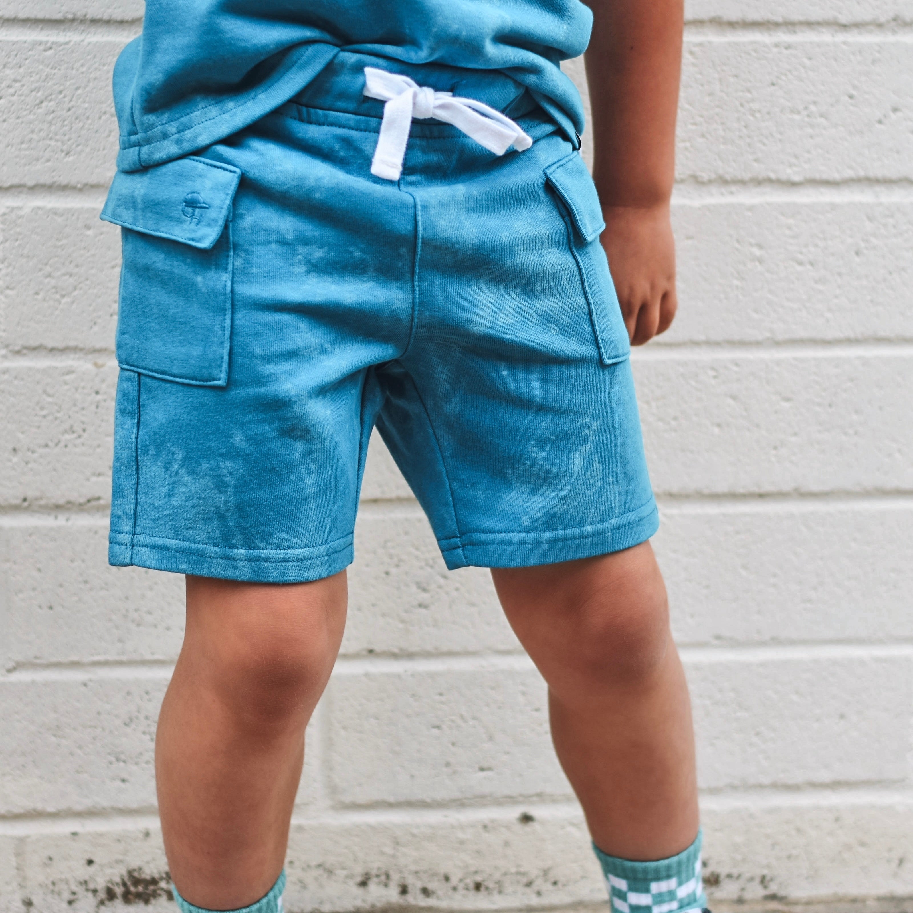 Acid Wash Cargo Shorts