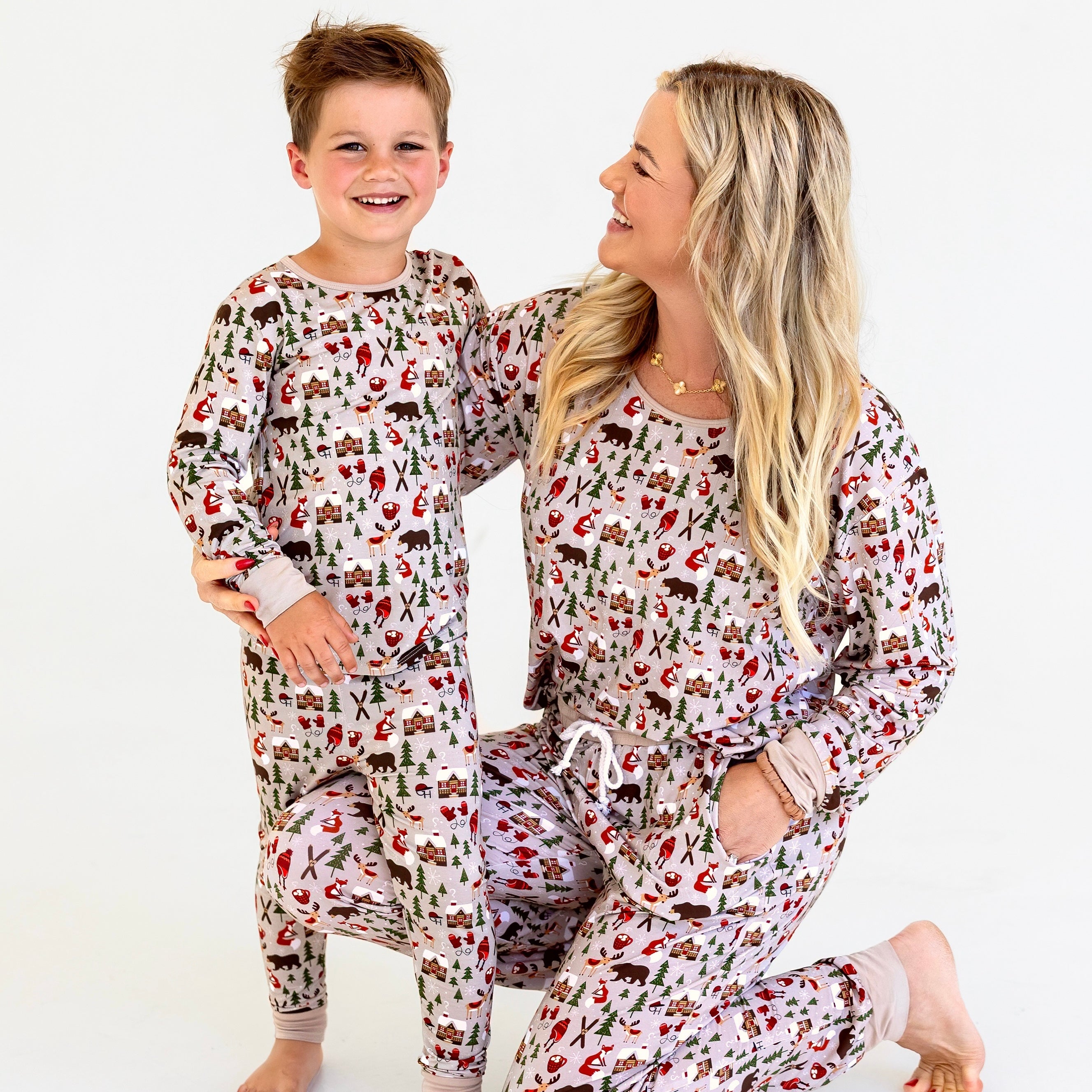 Winter Cabin Adult Bamboo Pajamas