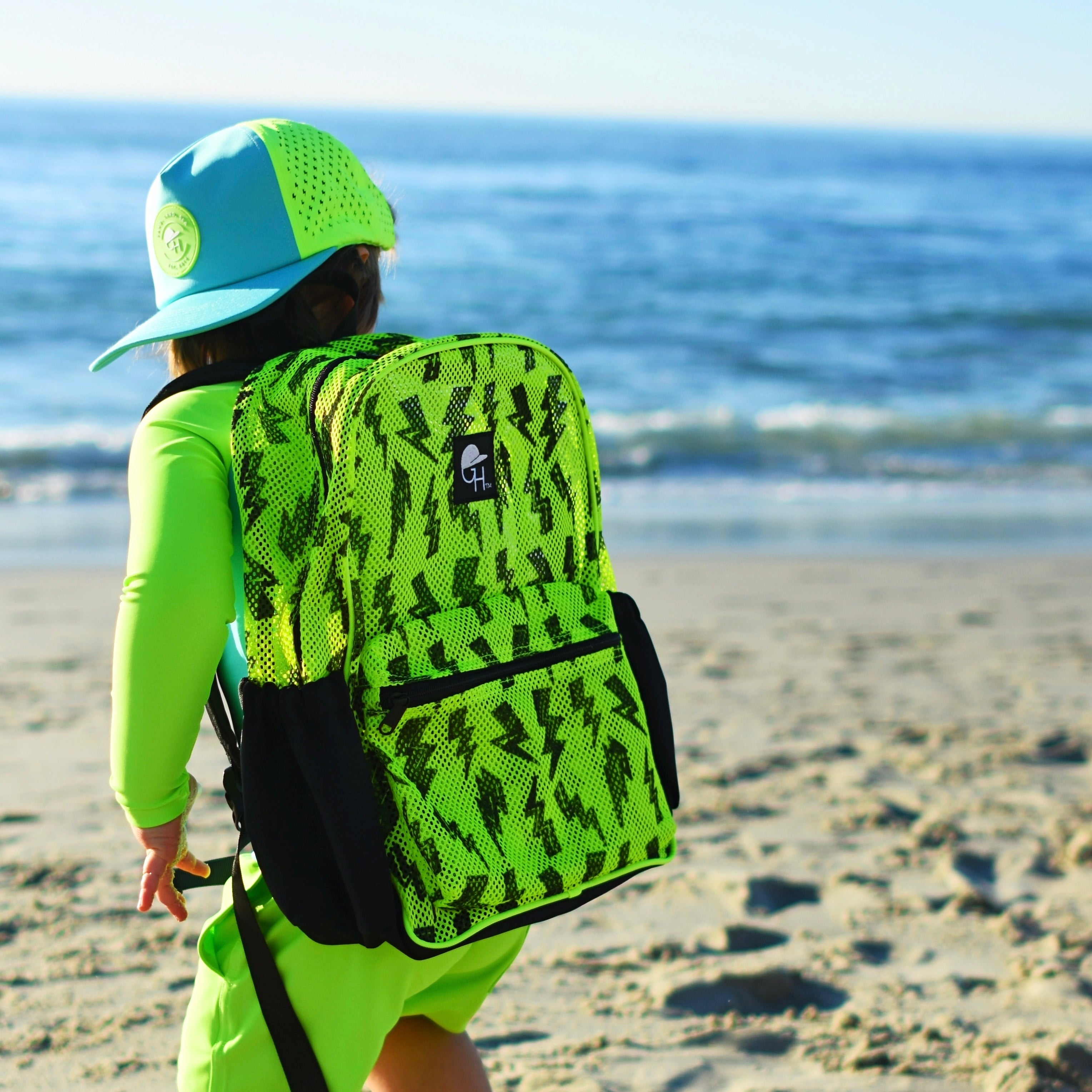 Neon Bolt Mesh Backpack