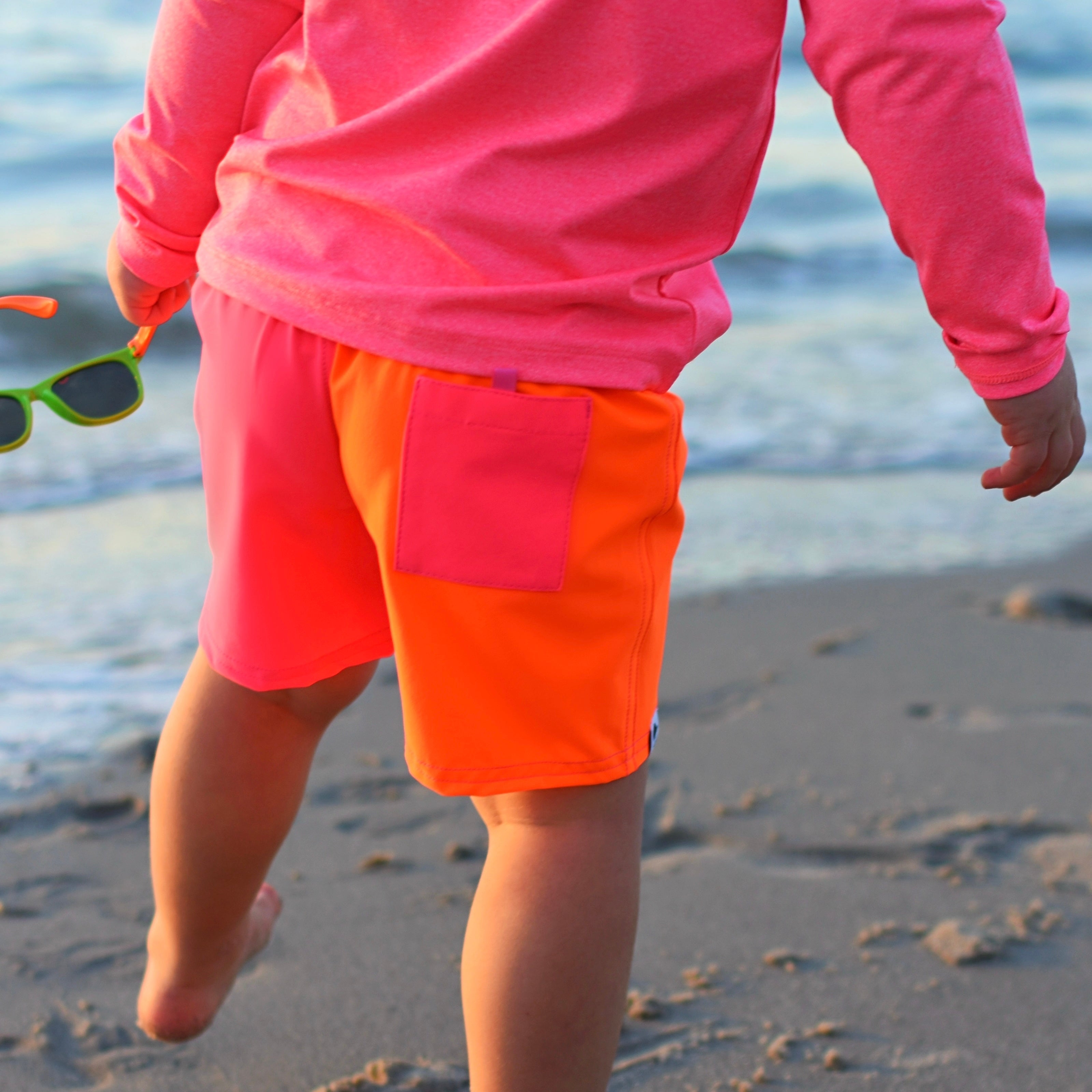 Neon Spotfast™ Color Block Hybrid Swim Shorts