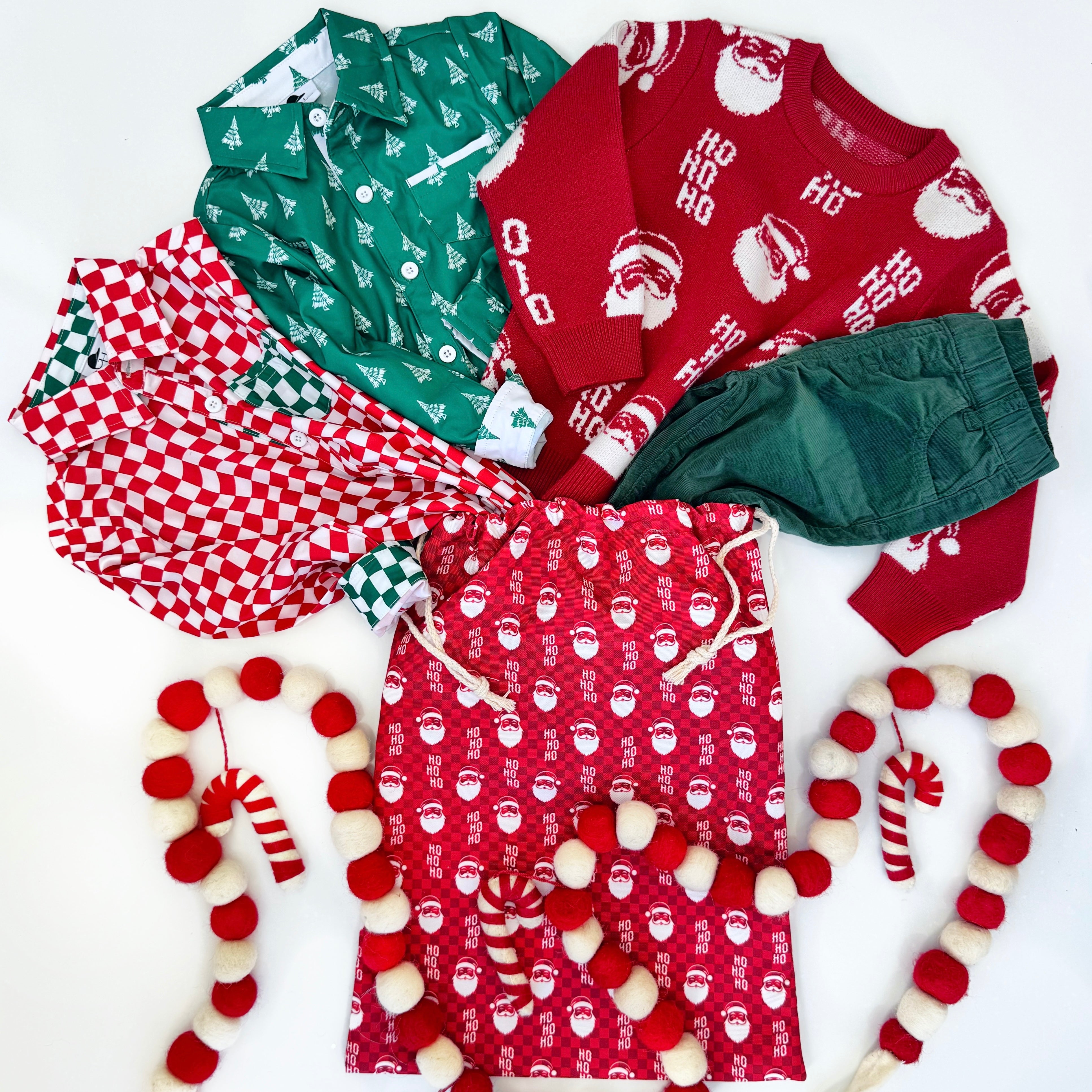 Holiday Long Sleeve Collared Shirt