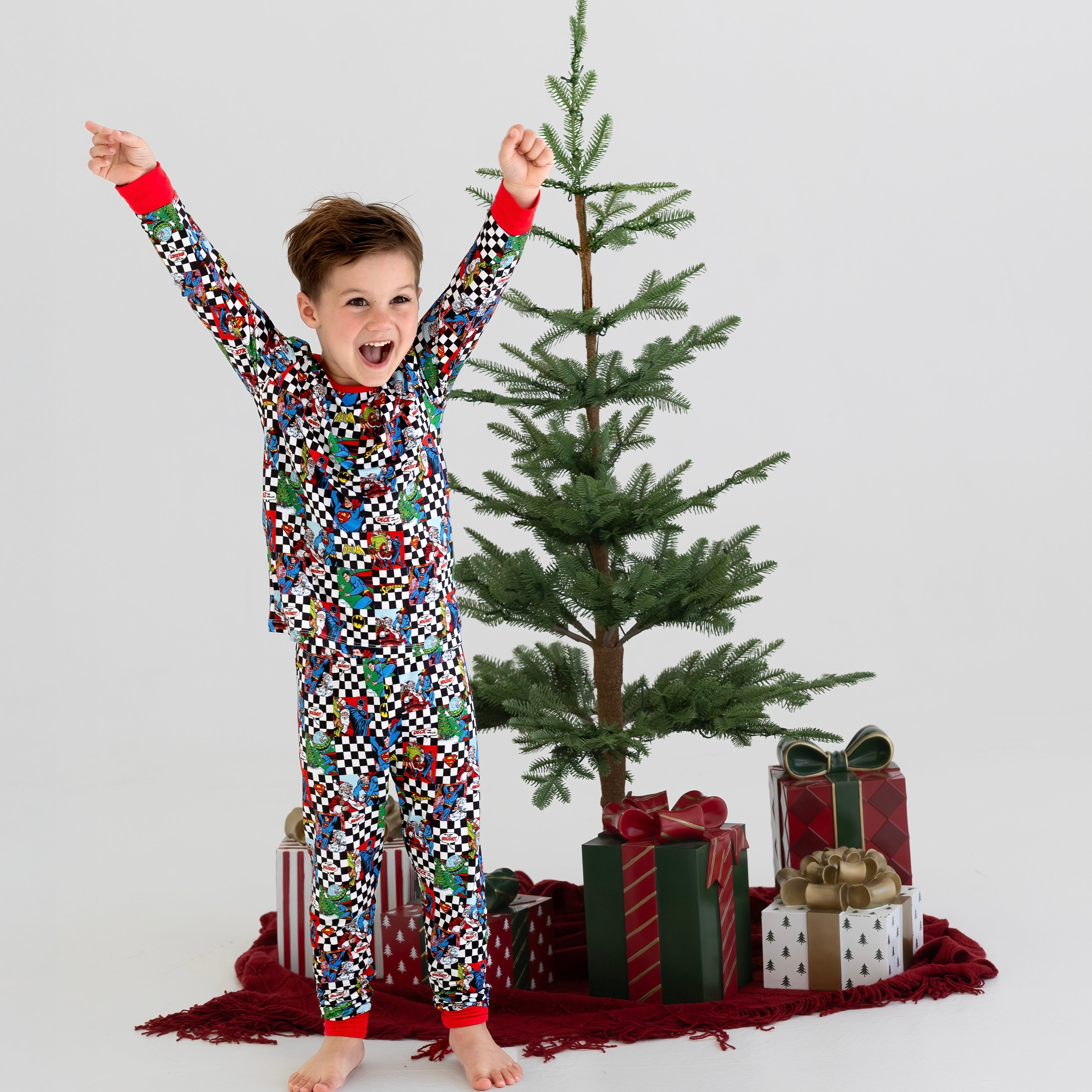 Check Justice League Holiday Bamboo Long Sleeve Pajamas