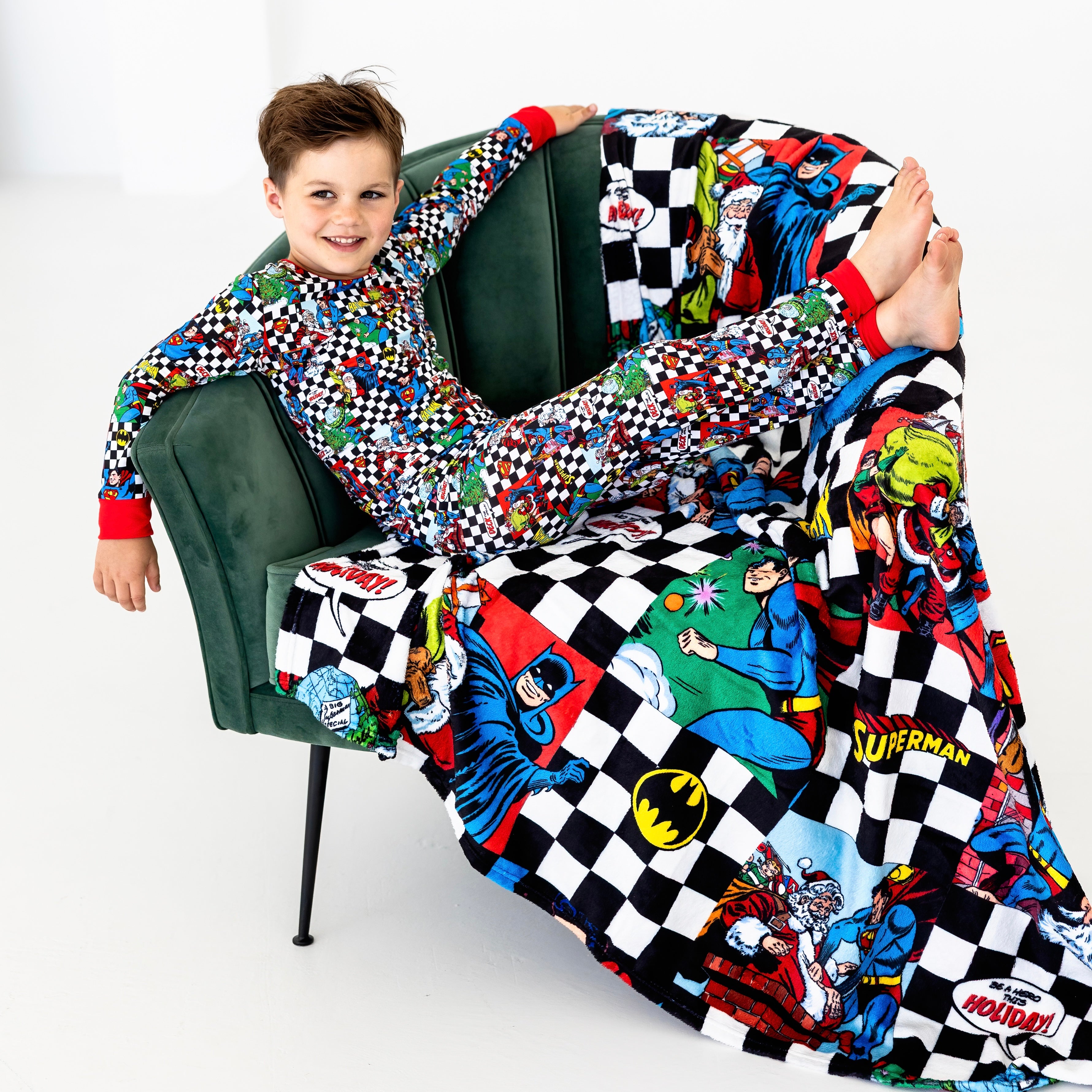 Check Justice League Holiday Bamboo Long Sleeve Pajamas