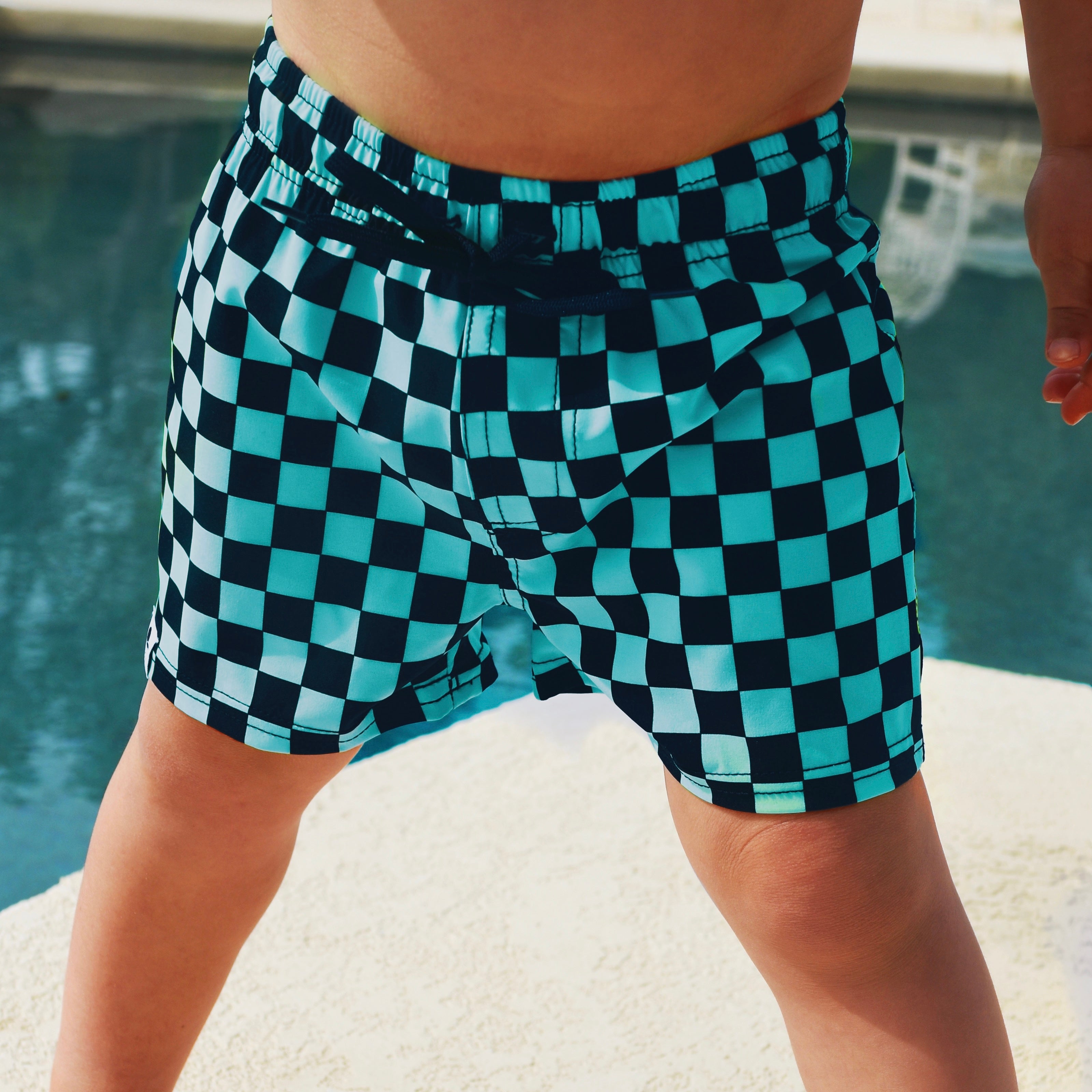 Neon Spotfast™ Check Hybrid Swim Shorts
