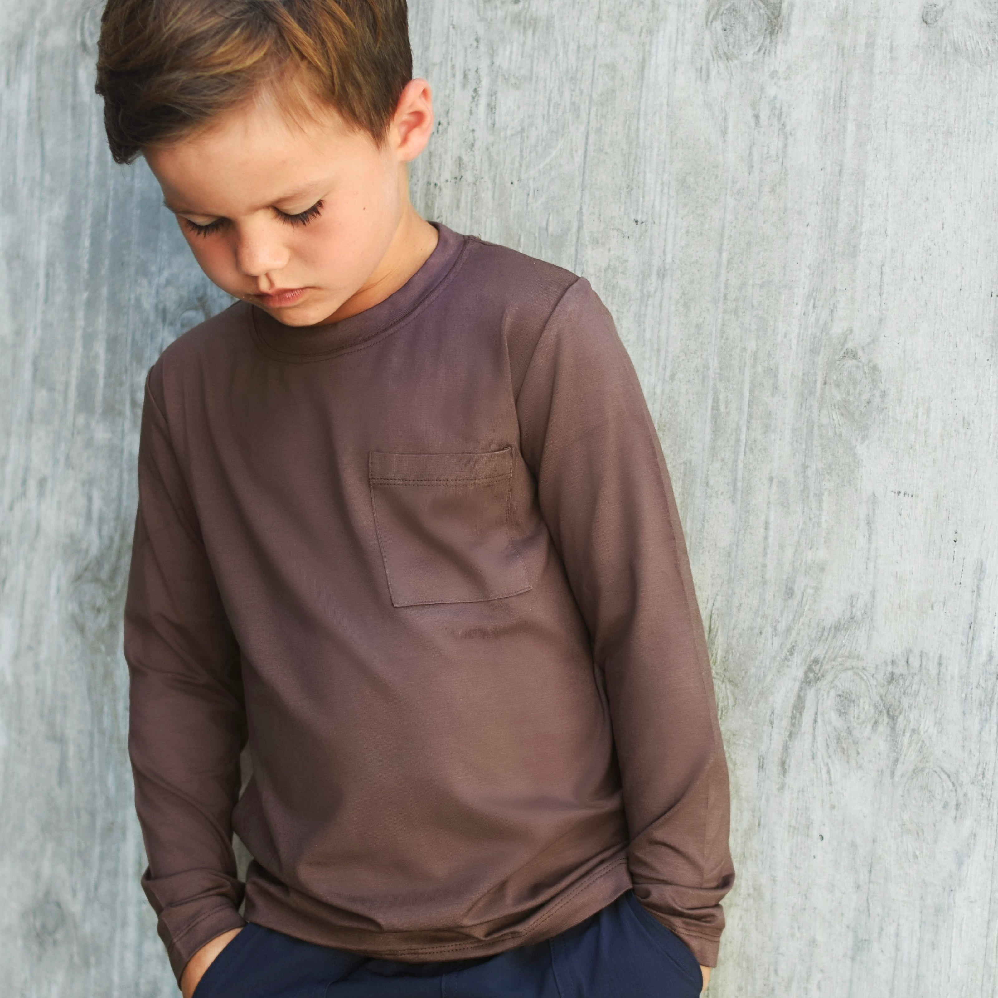 Long Sleeve Bamboo Pocket Tee