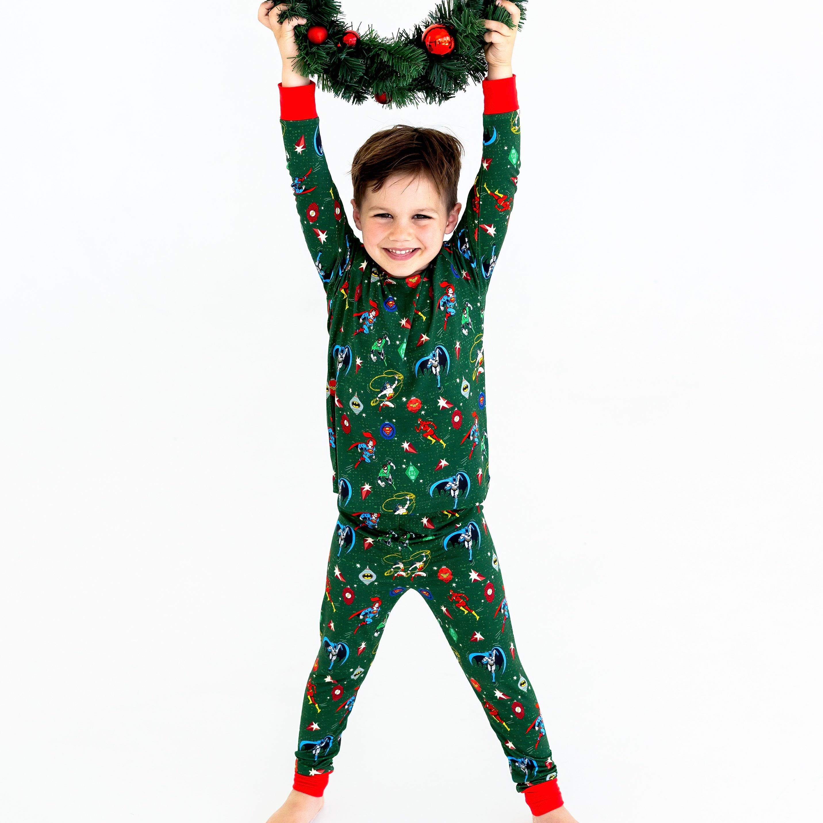 Justice League Holiday Bamboo Long Sleeve Pajamas