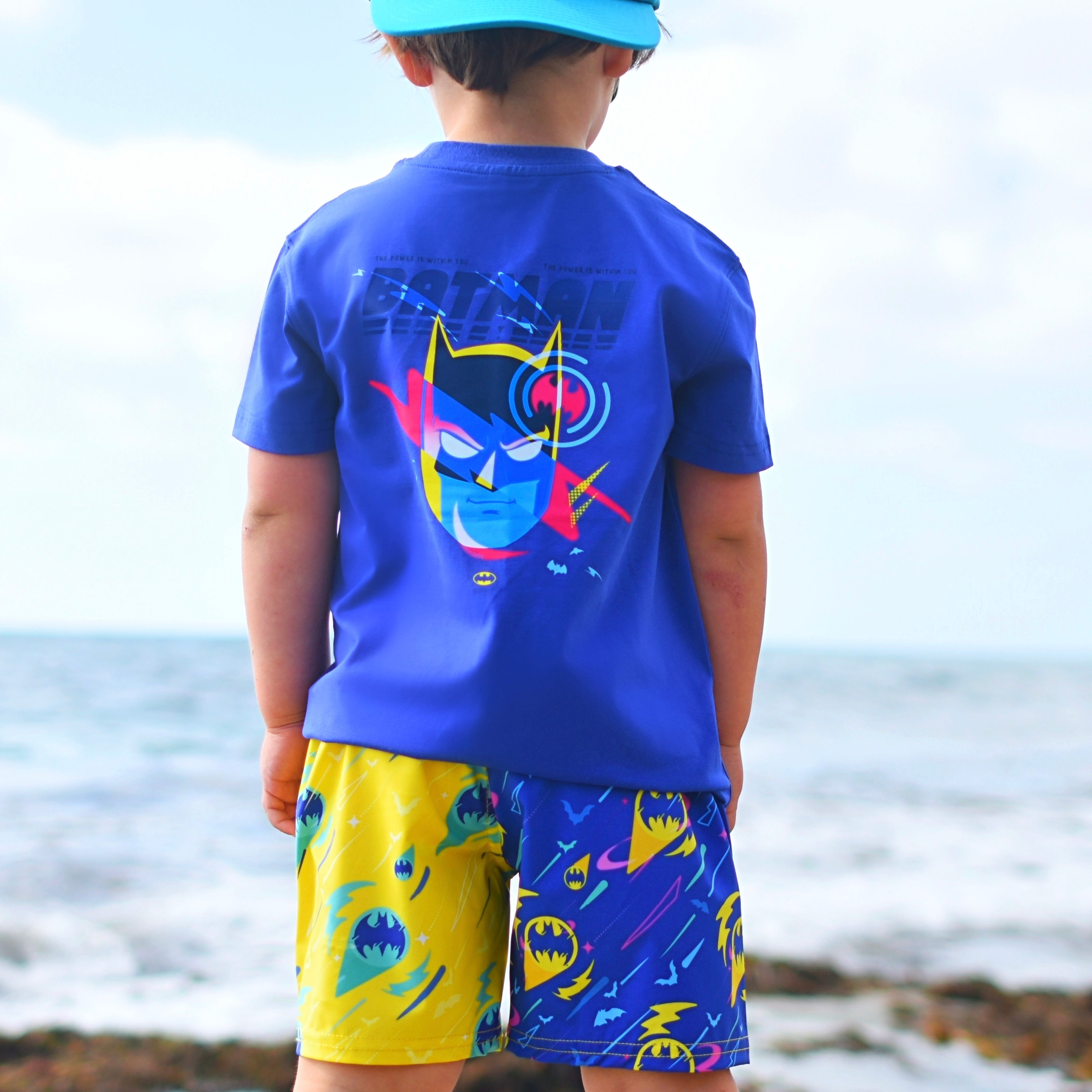 Batman Signal Colorblock Hybrid Swim Shorts