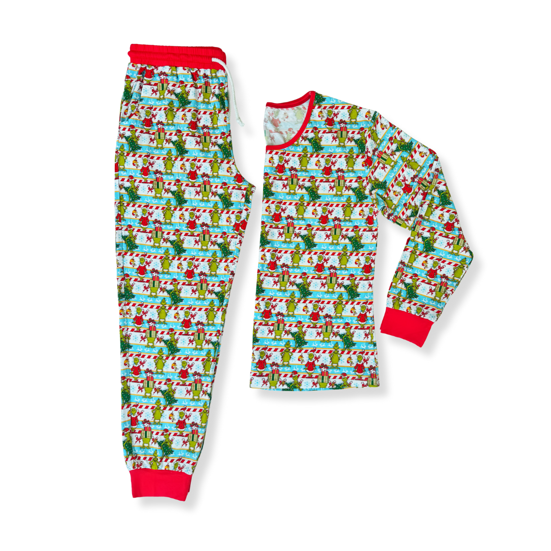 Grinch Adult Bamboo Pajamas