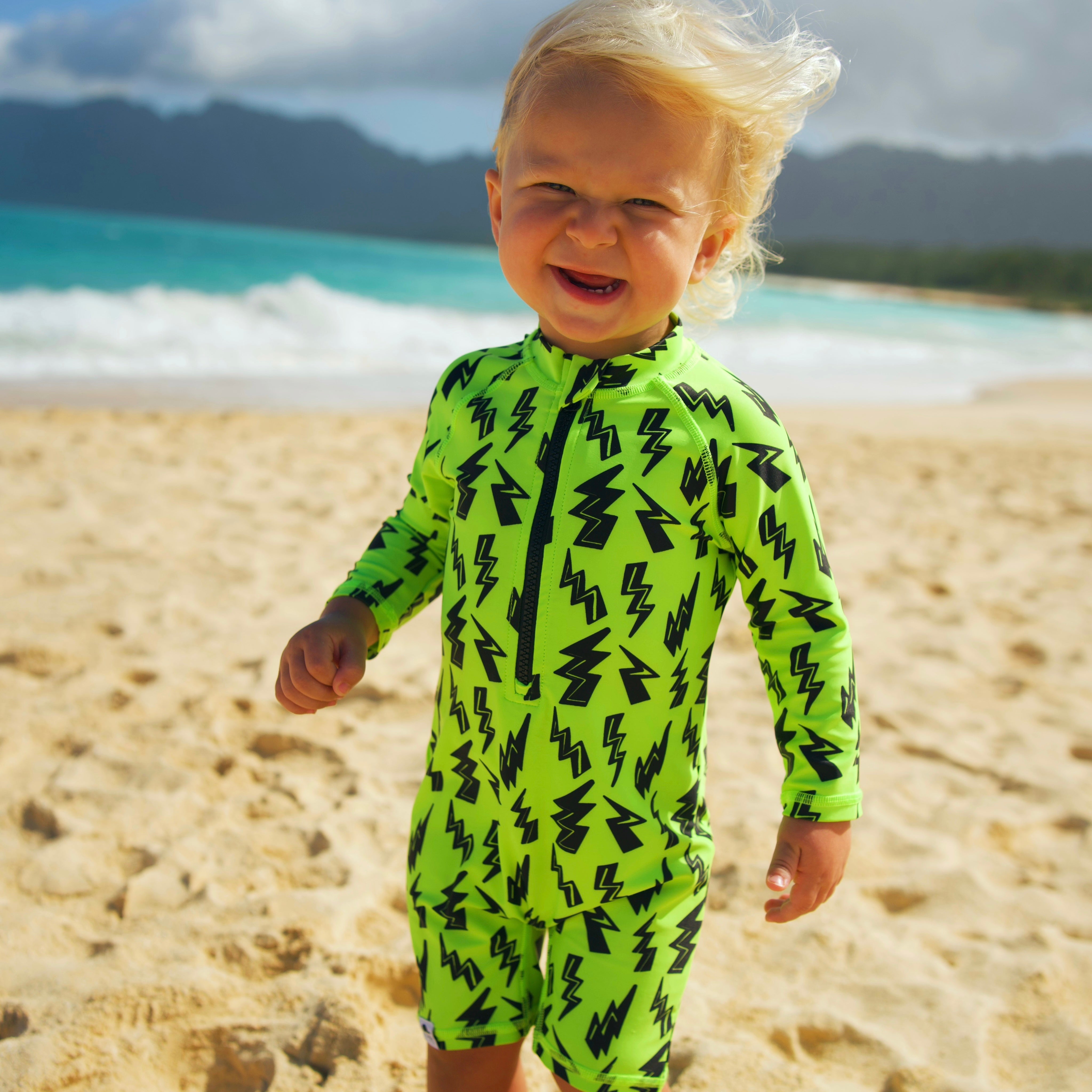 Neon Bolt Spotfast™ Long Sleeve Sunsuit
