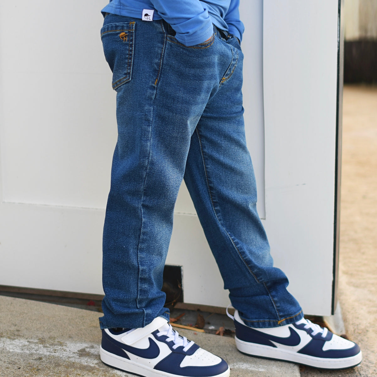Blue Relaxed Denim Jeans