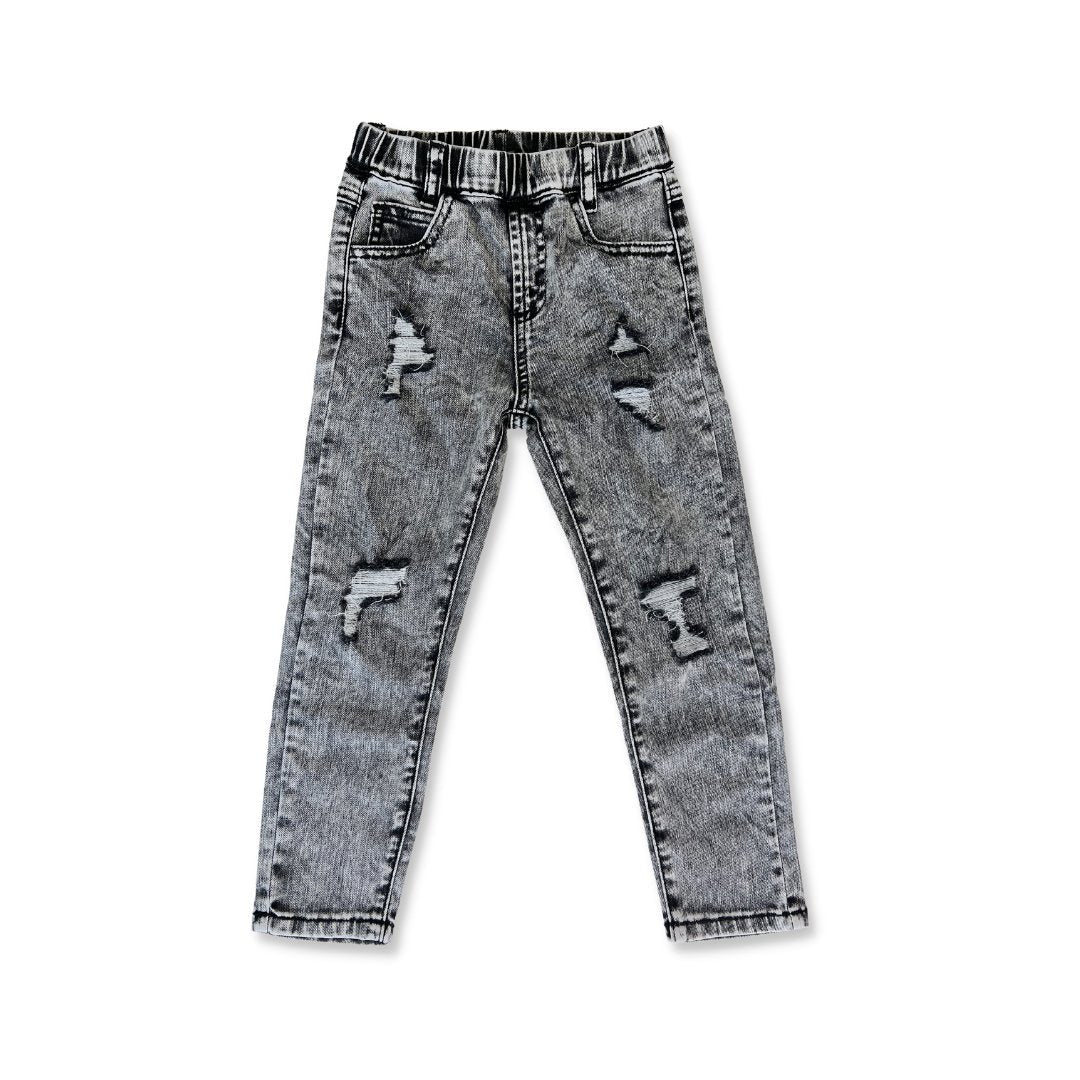 Acid Wash Denim Pants