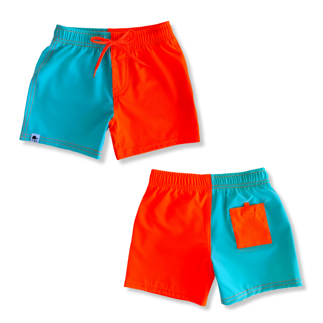 Neon Spotfast™ Color Block Hybrid Swim Shorts