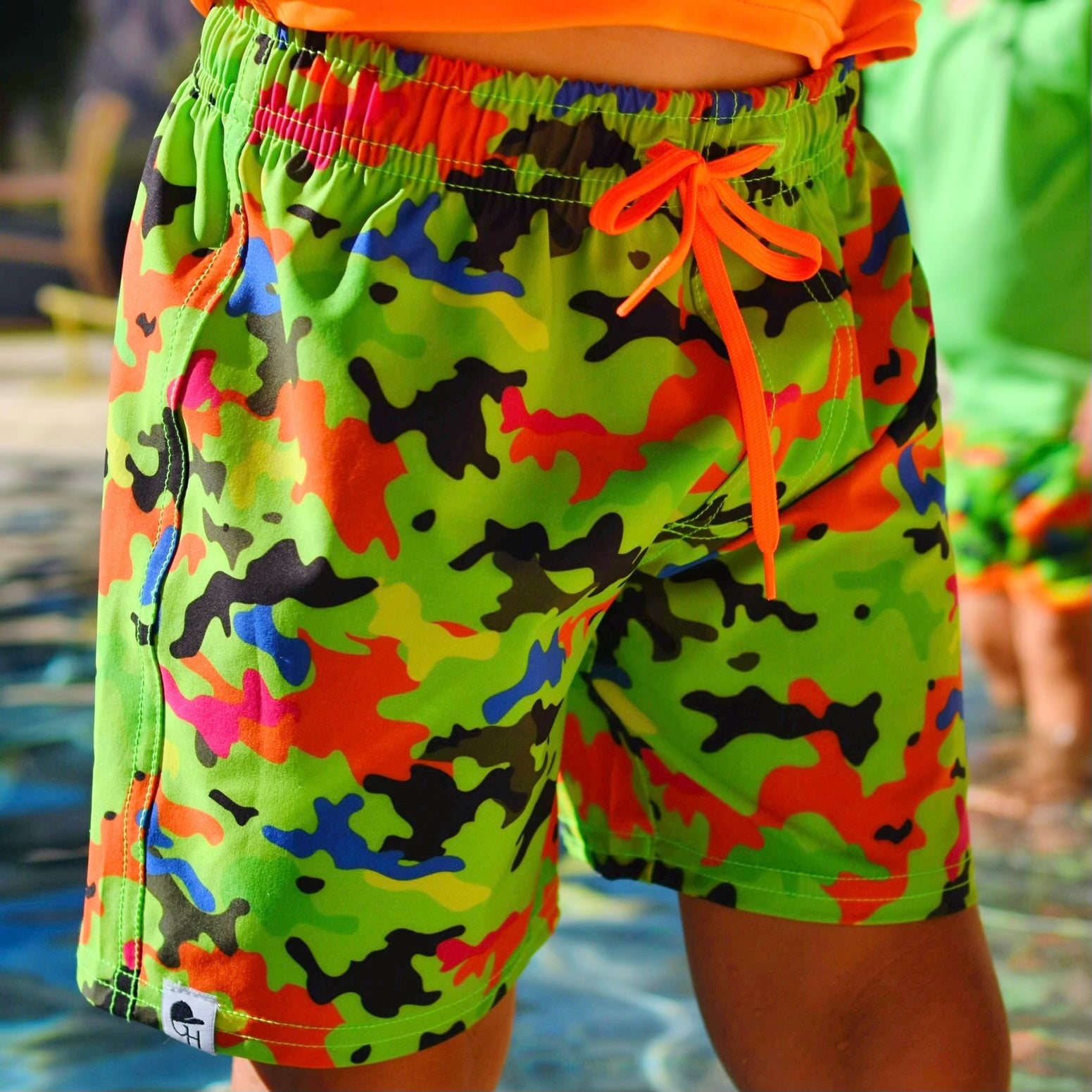 Neon Camo Spotfast™ Hybrid Swim Shorts