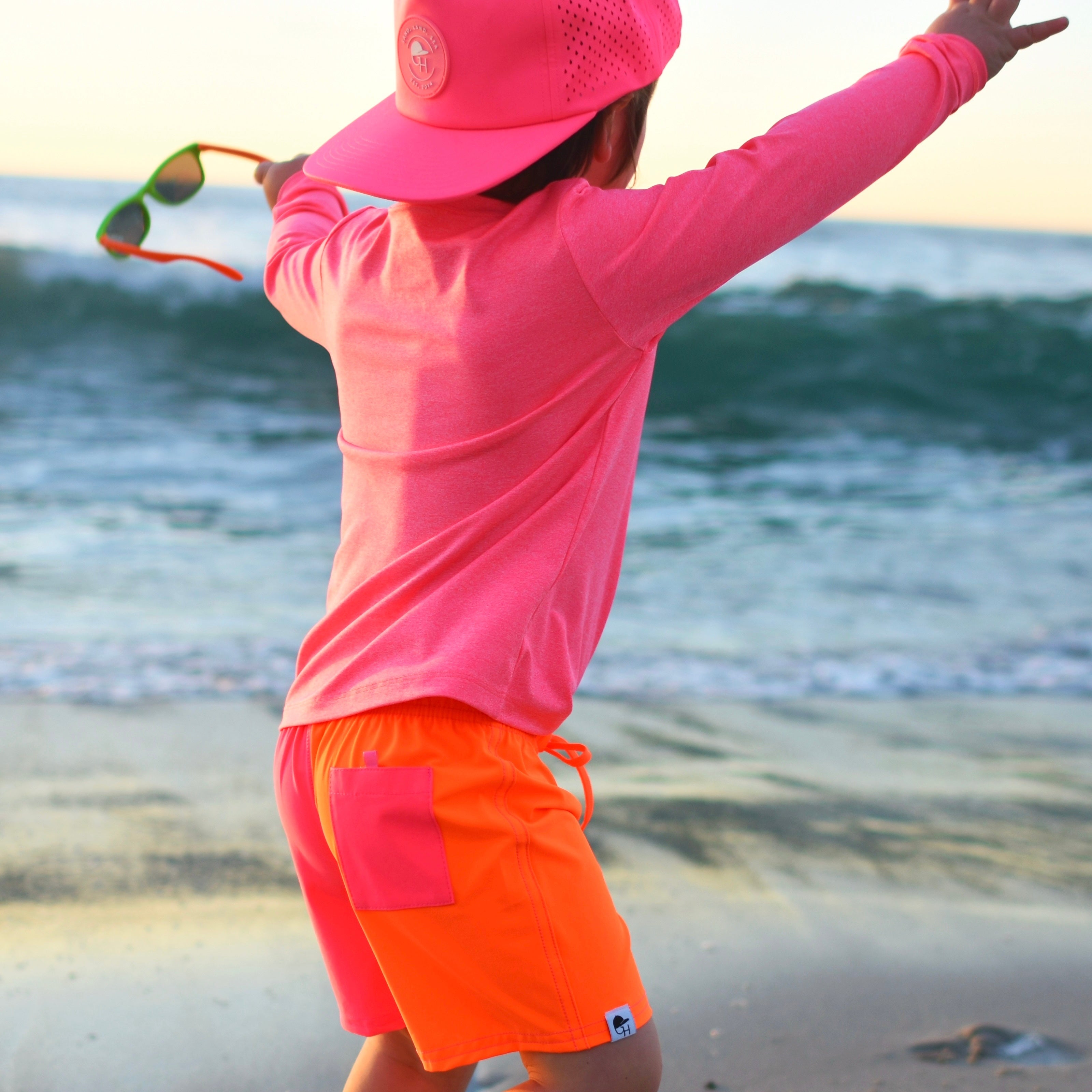 Neon Spotfast™ Color Block Hybrid Swim Shorts