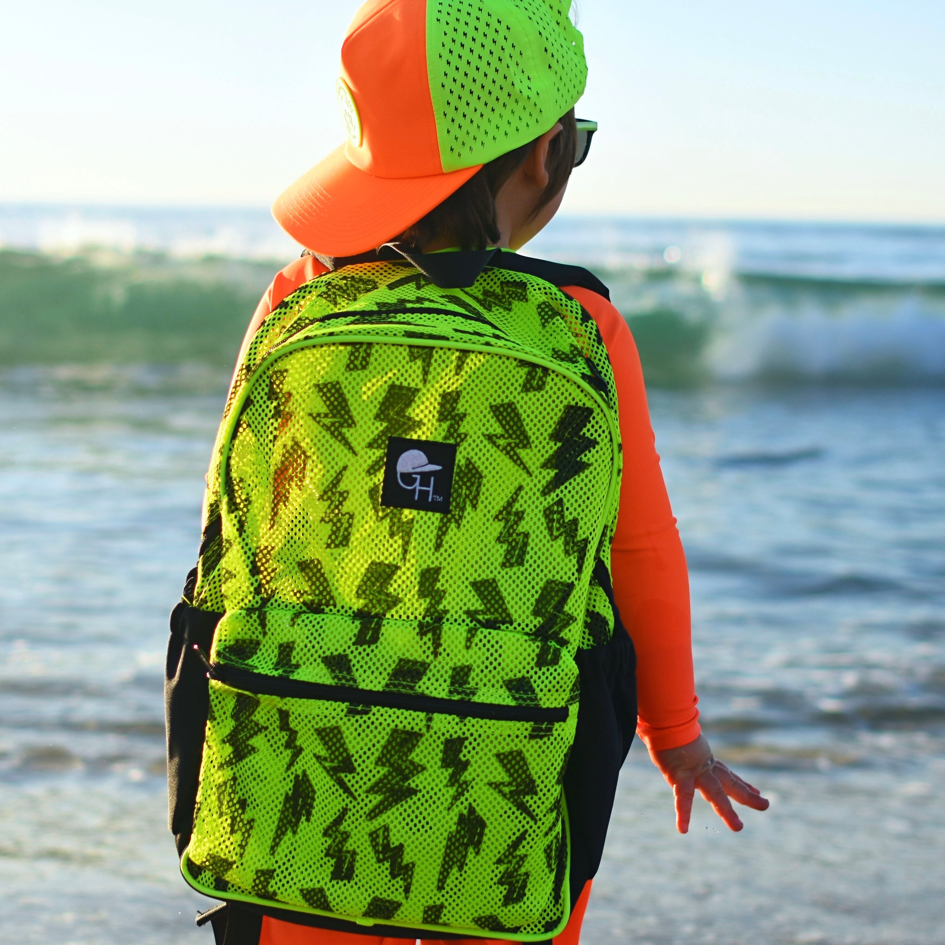 Neon Bolt Mesh Backpack