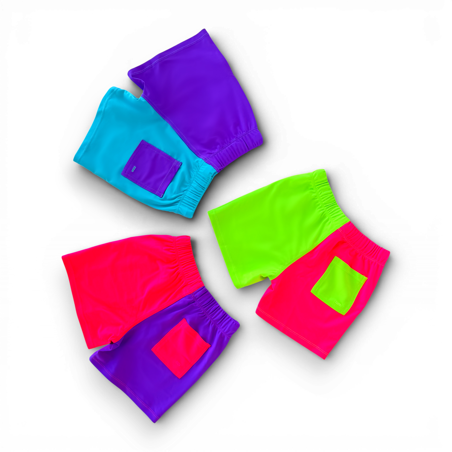 Neon Spotfast™ Color Block Fusion Swim Shorts