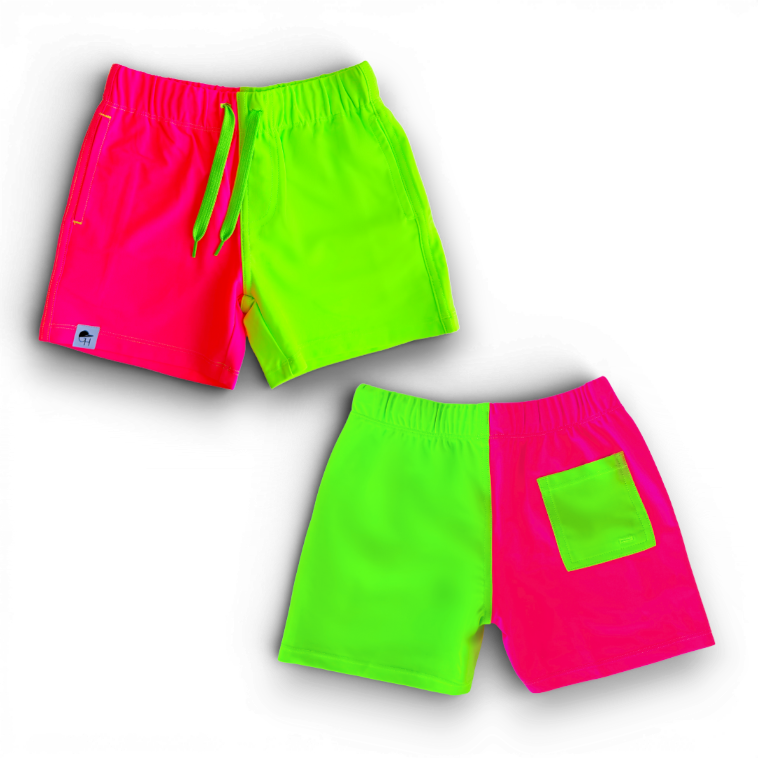 Neon Spotfast™ Color Block Fusion Swim Shorts