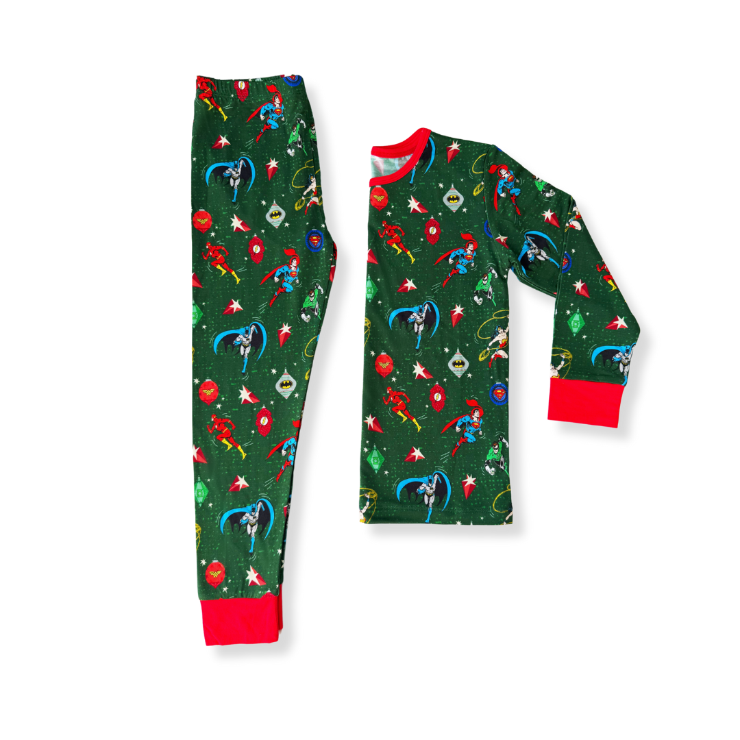 Justice League Holiday Bamboo Long Sleeve Pajamas