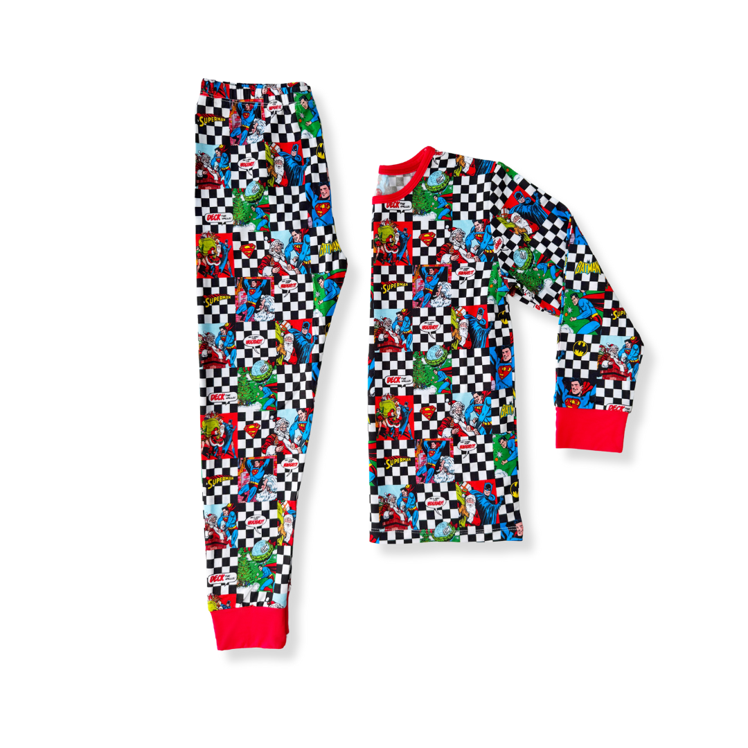 Check Justice League Holiday Bamboo Long Sleeve Pajamas