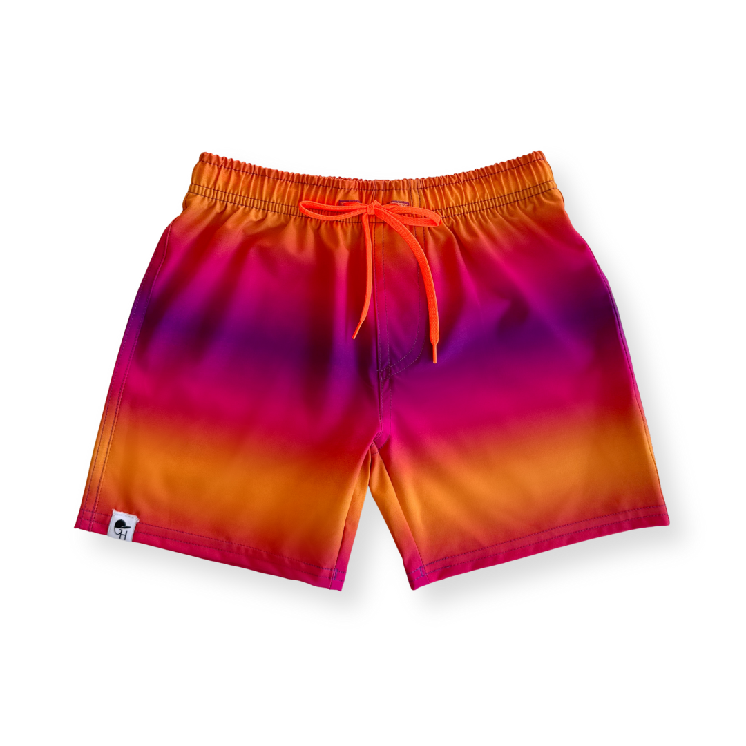Orange Ombré Spotfast™ Hybrid Swim Shorts