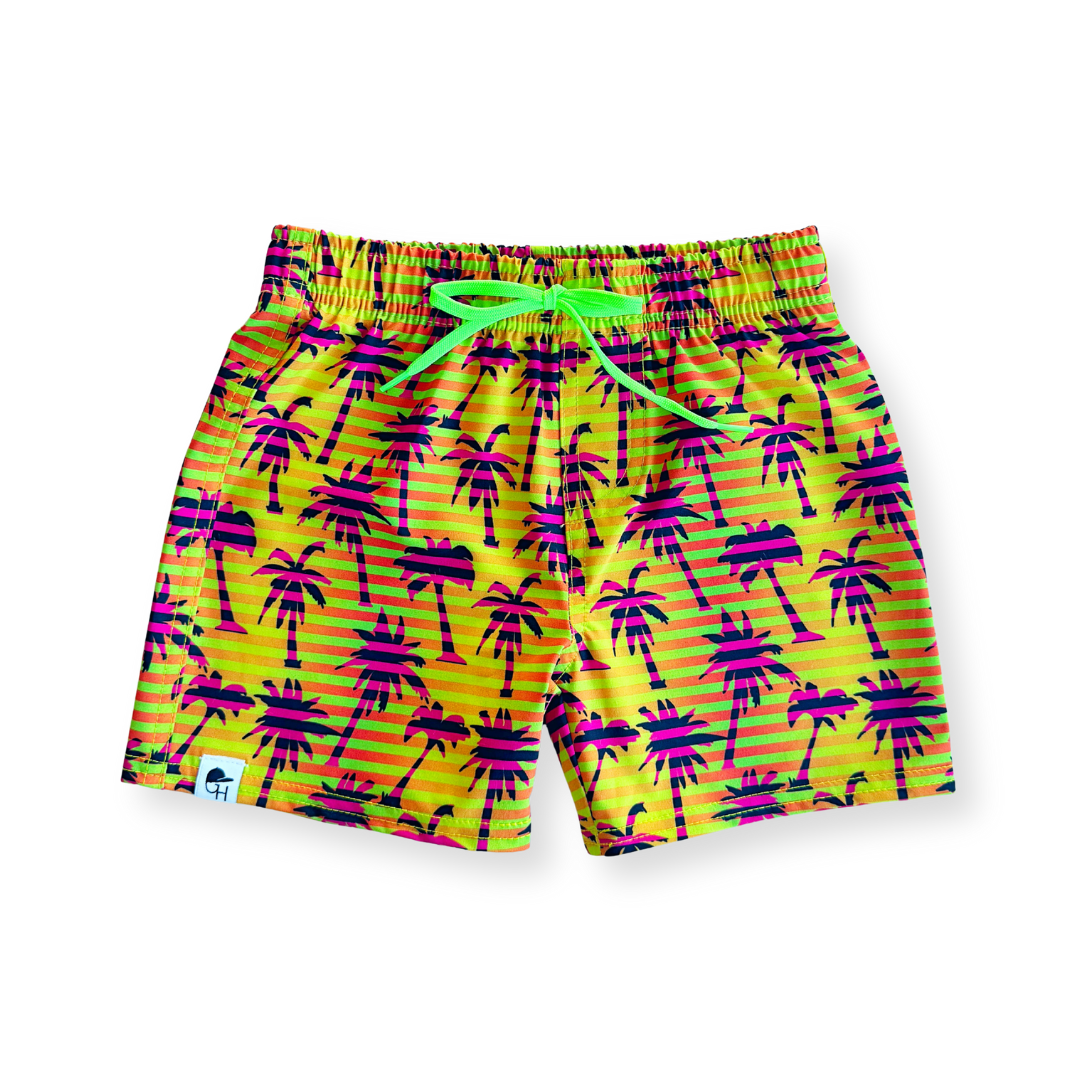 Stripe Palm Spotfast™ Hybrid Swim Shorts