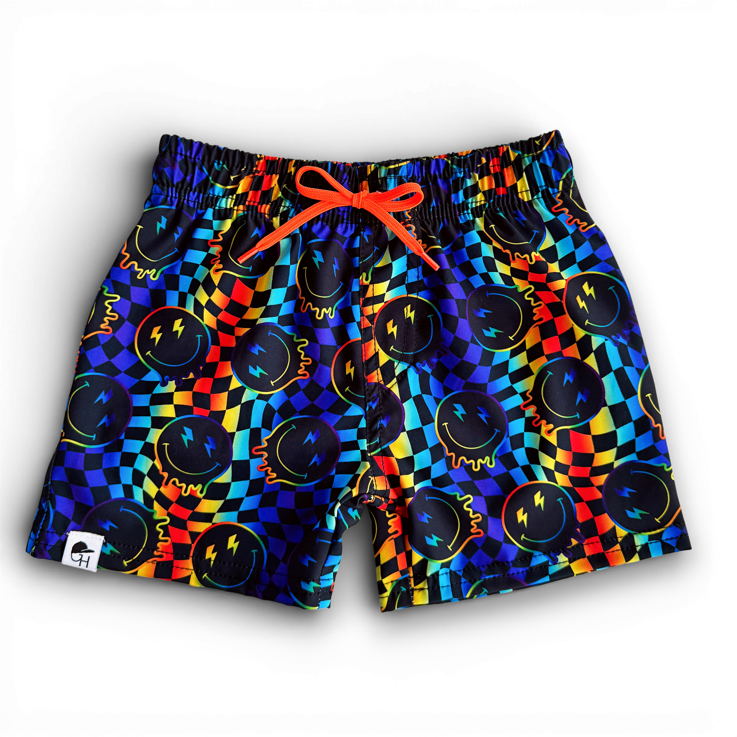 Smiley Rainbow Check Hybrid Swim Shorts