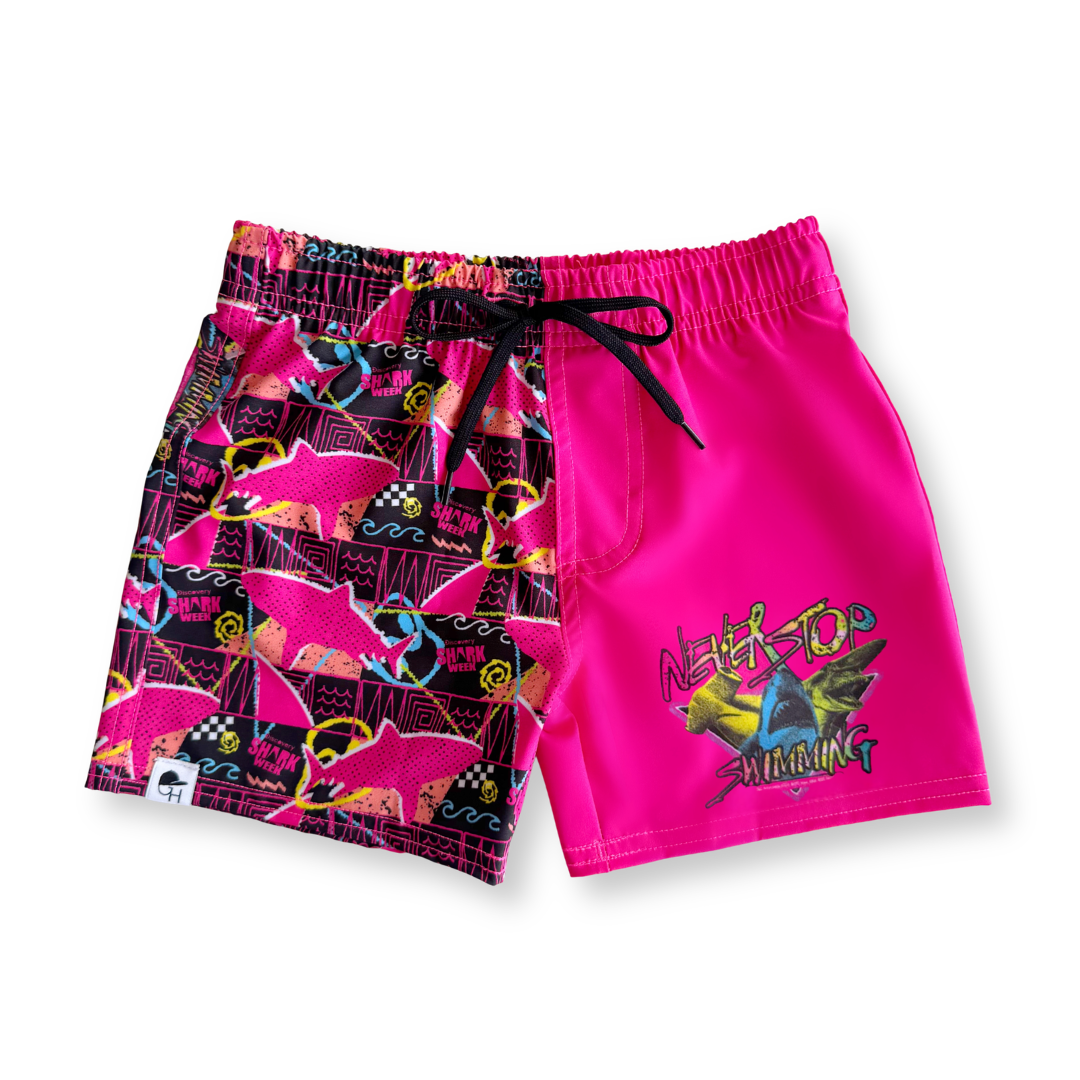 Shark Week Colorblock Hybrid Swim Shorts