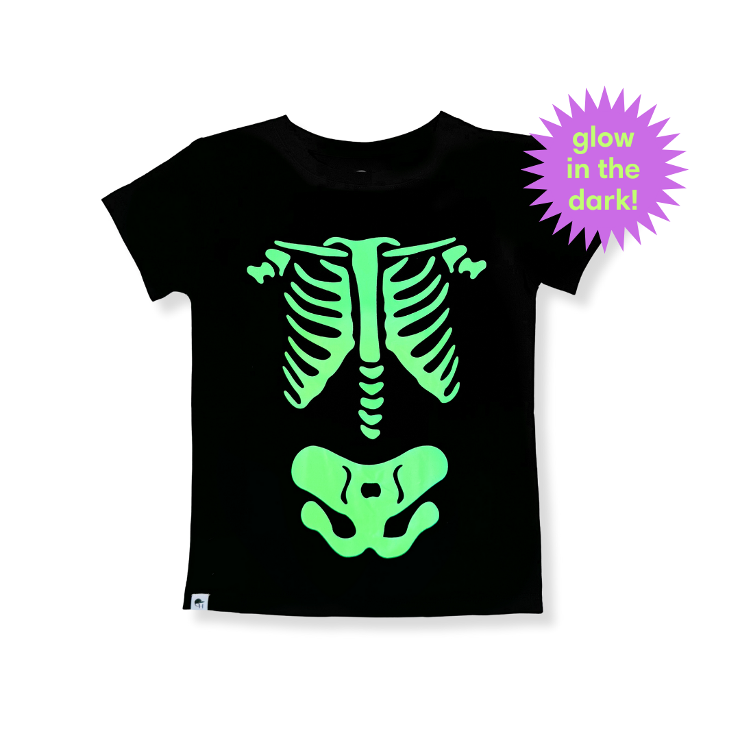 Glow in the Dark Skeleton Bamboo Tee