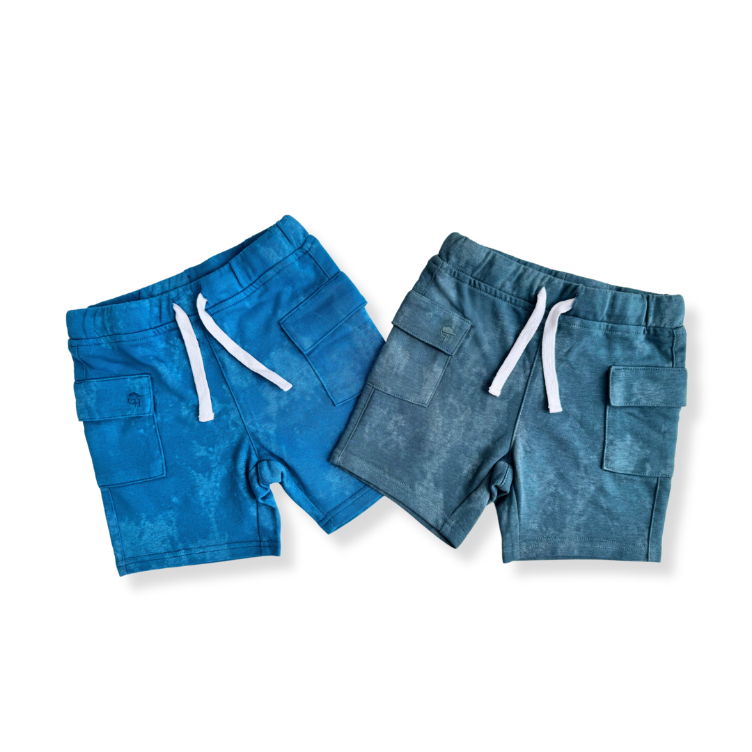 Acid Wash Cargo Shorts