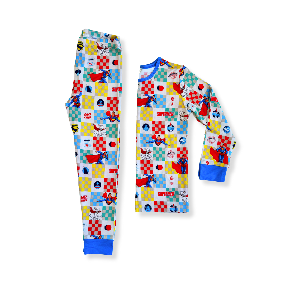 Superman Bamboo Long Sleeve Pajamas