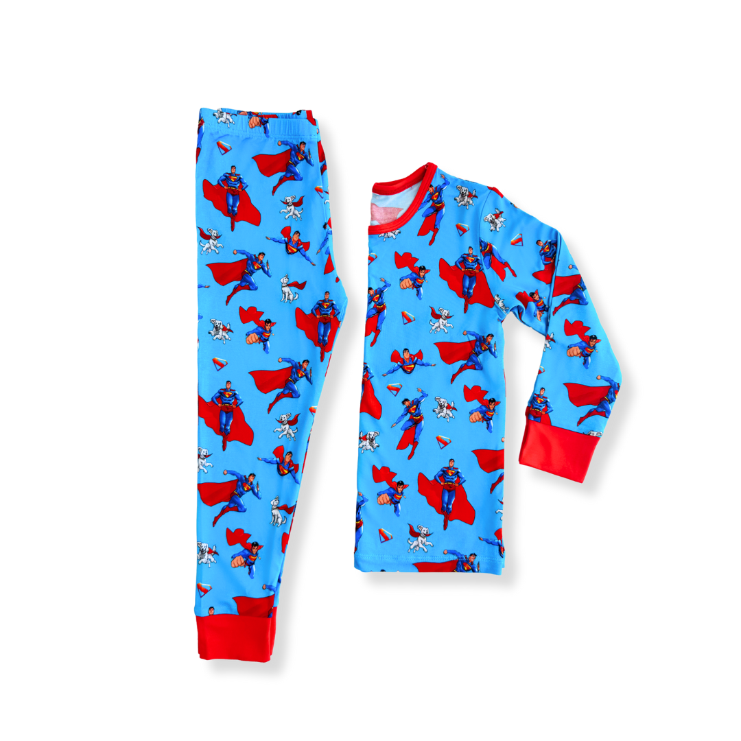 Superman Bamboo Long Sleeve Pajamas