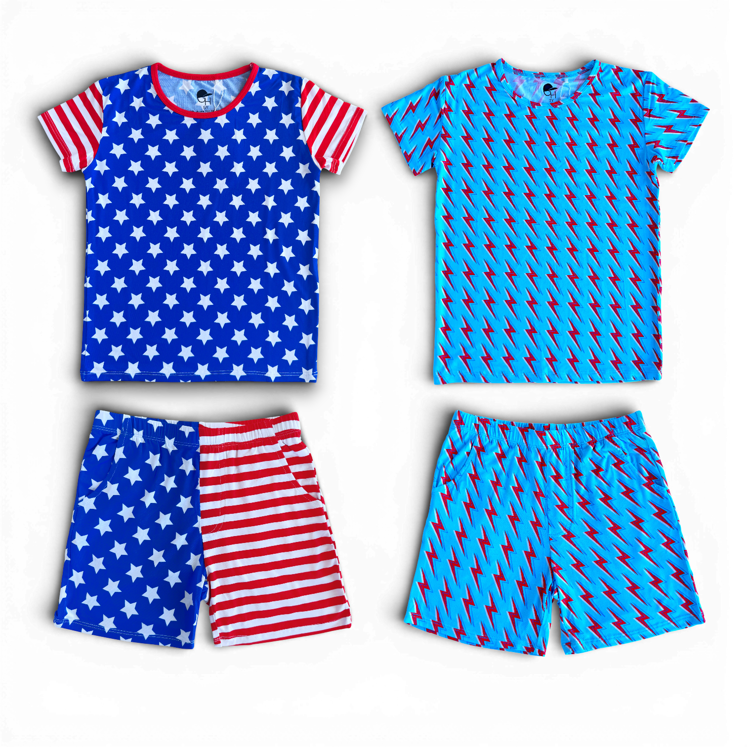 Patriotic Pocket Shorts Pajamas