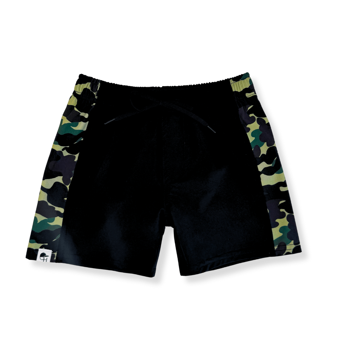 Camo Panel Hybrid Swim Shorts - George Hats