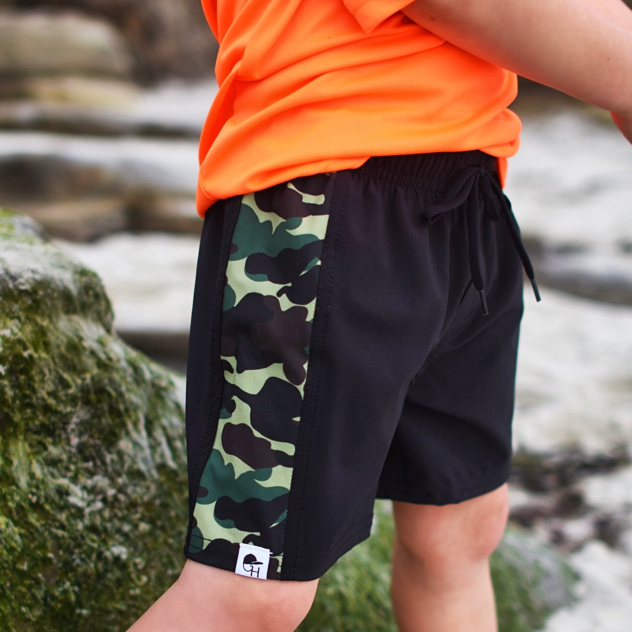 Camo Panel Hybrid Swim Shorts - George Hats