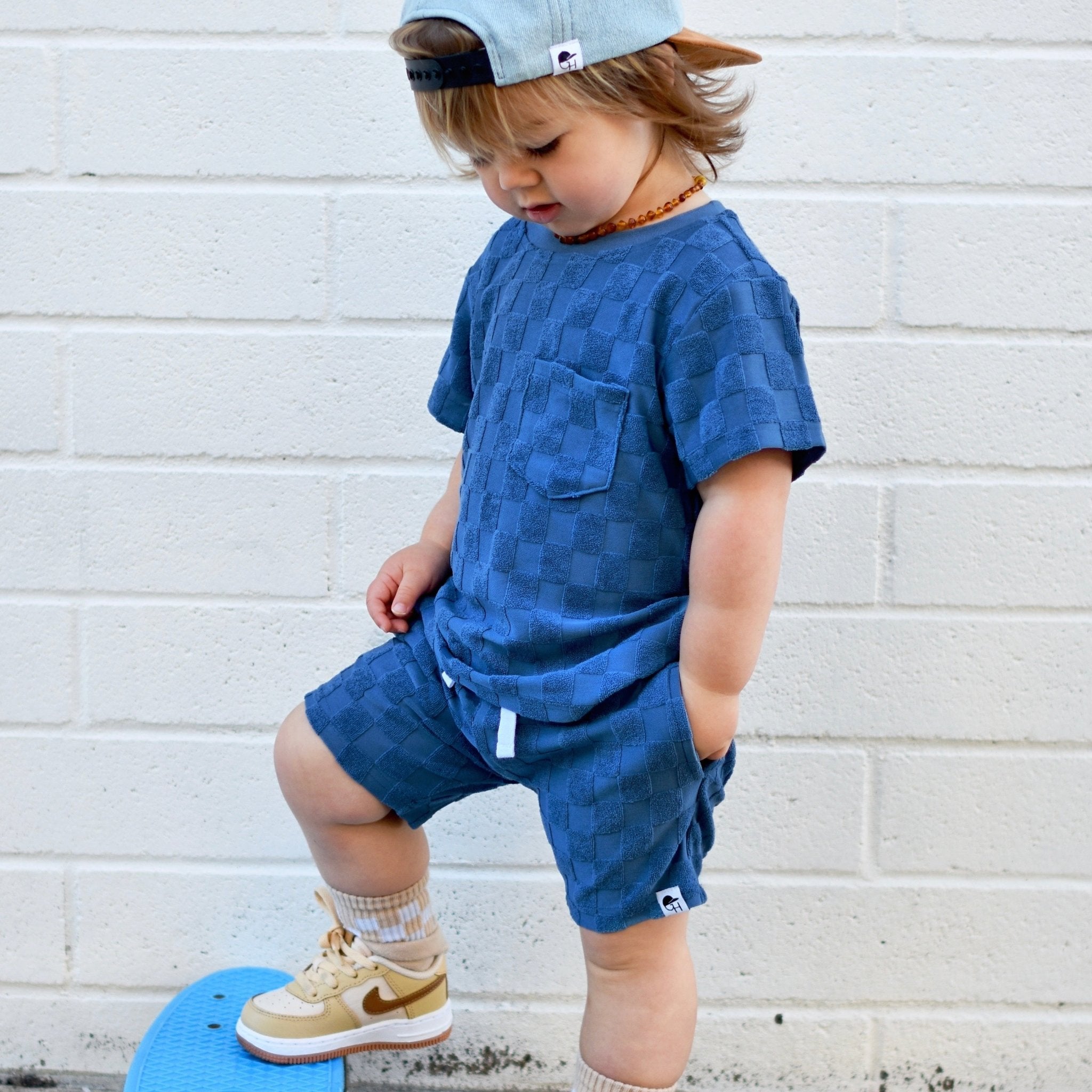 Check Terry Pocket Tee - George Hats