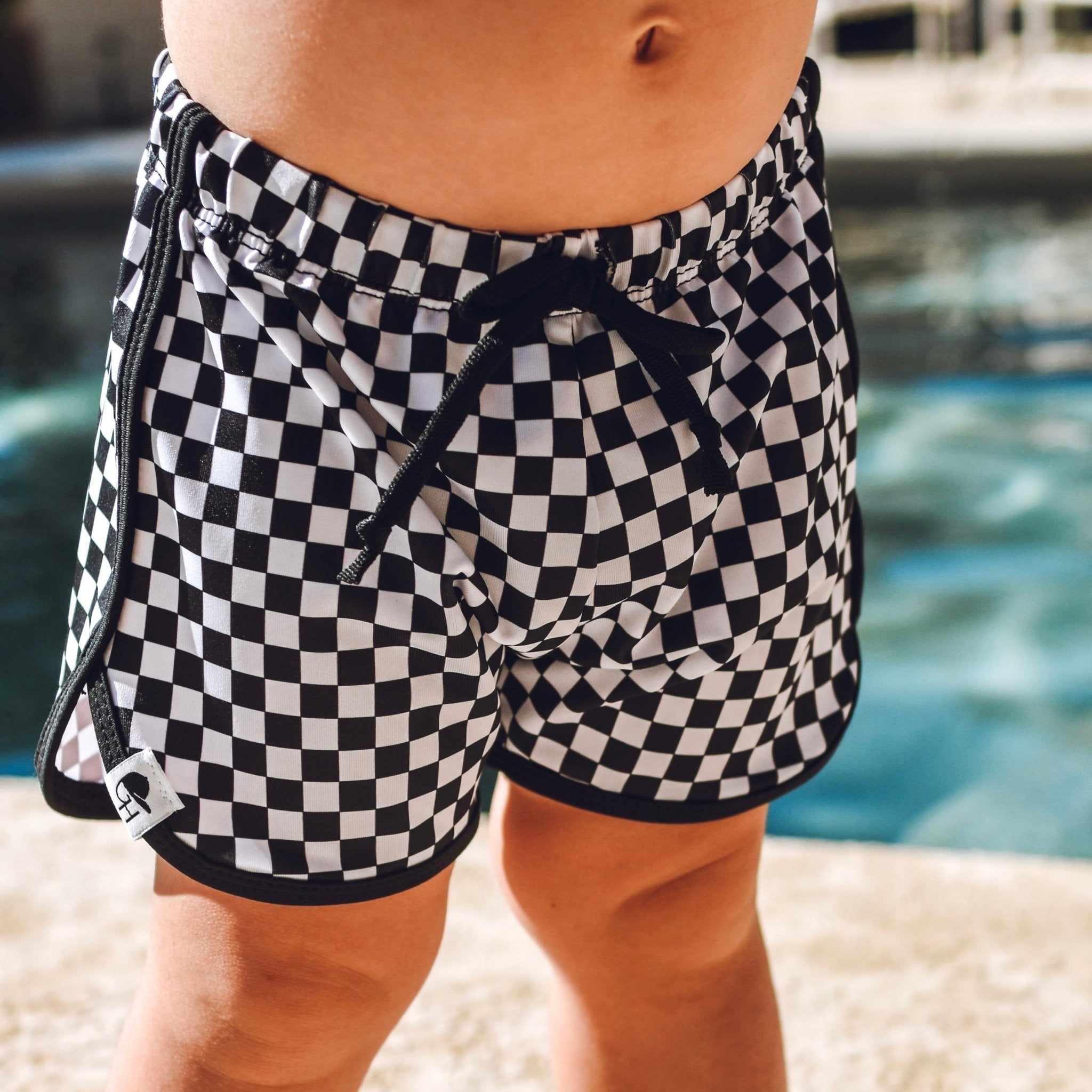 Check Track Swim Shorts - George Hats