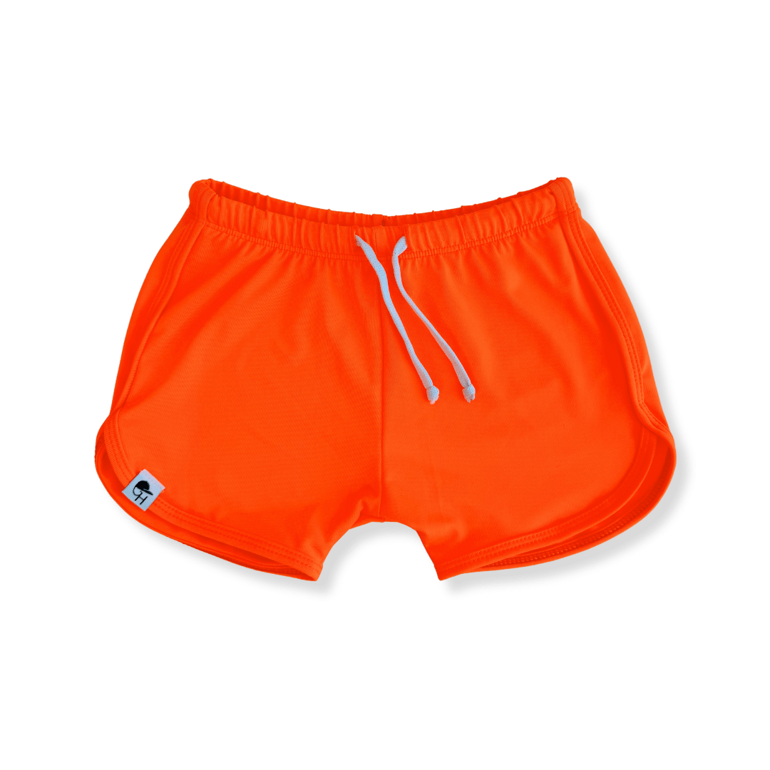 Neon Orange Track Swim Shorts - George Hats