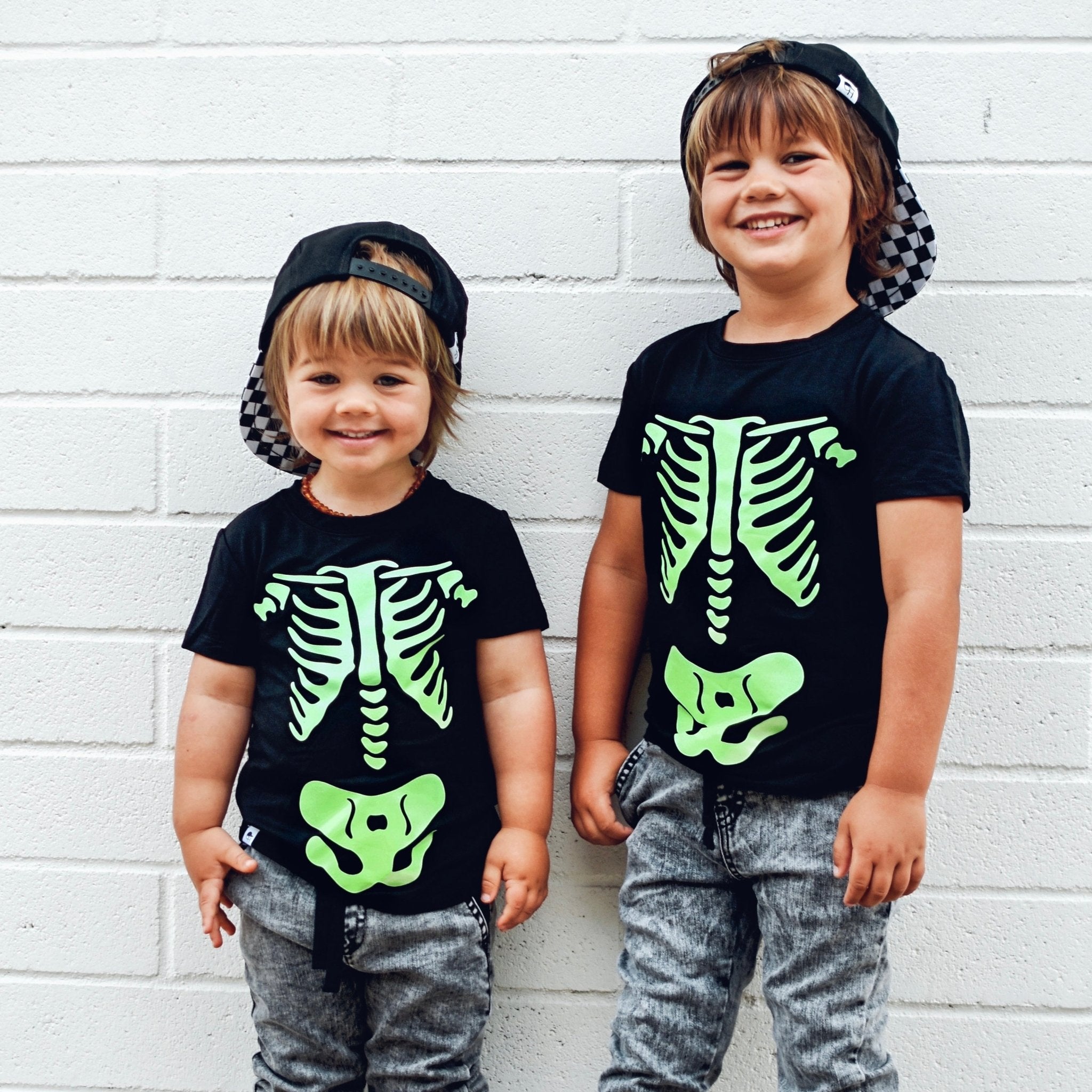 Neon Skeleton Bamboo Tee - George Hats